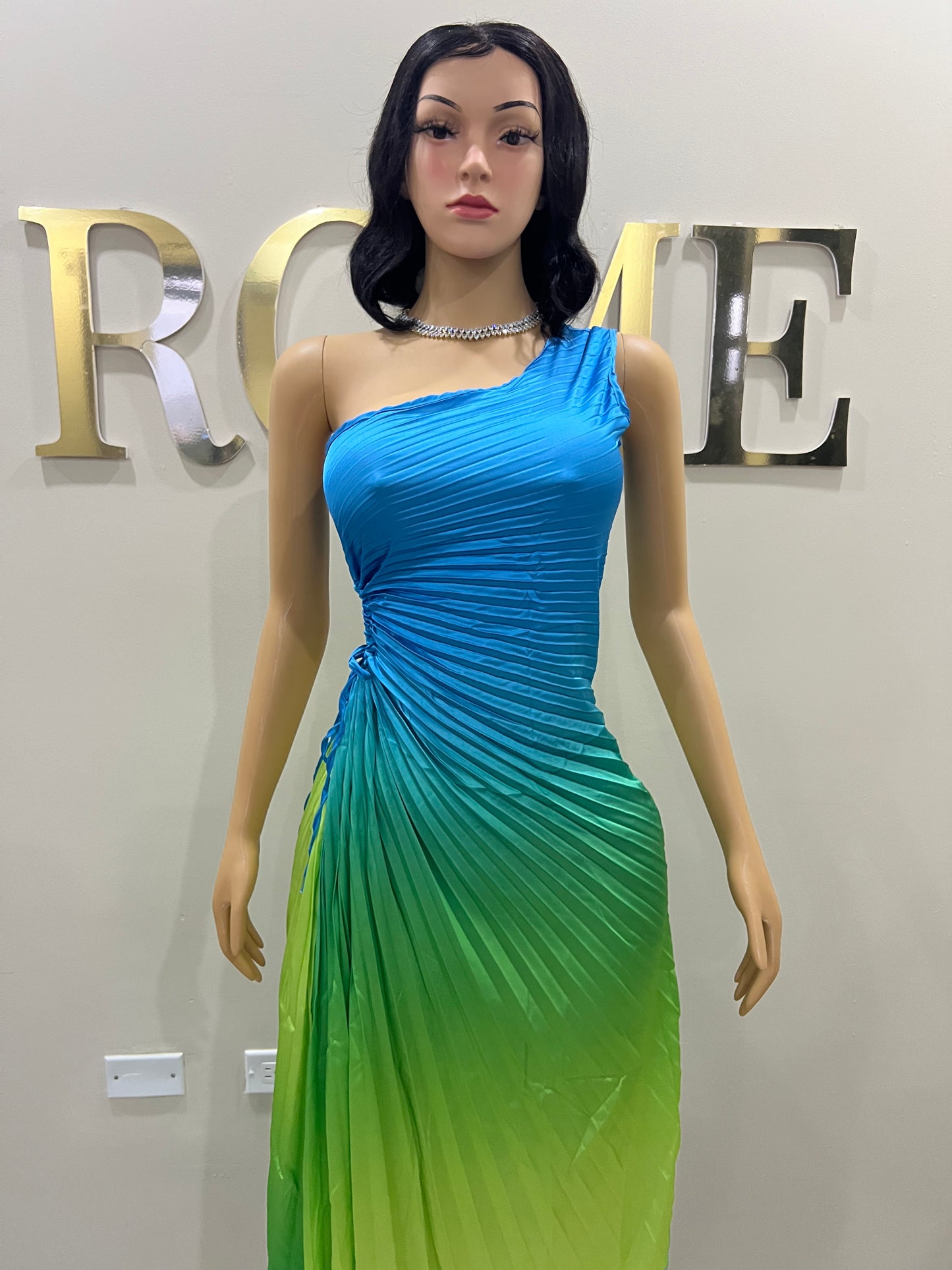 Carli Dress (Blue - green)