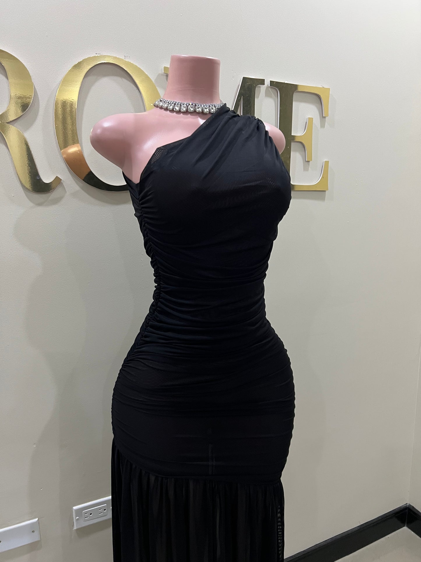 Michelle Mesh Dress (Black)