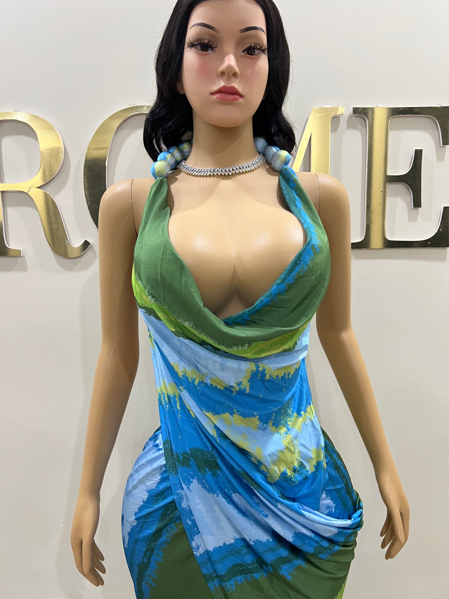 Lucia Wrap Dress (Blue)