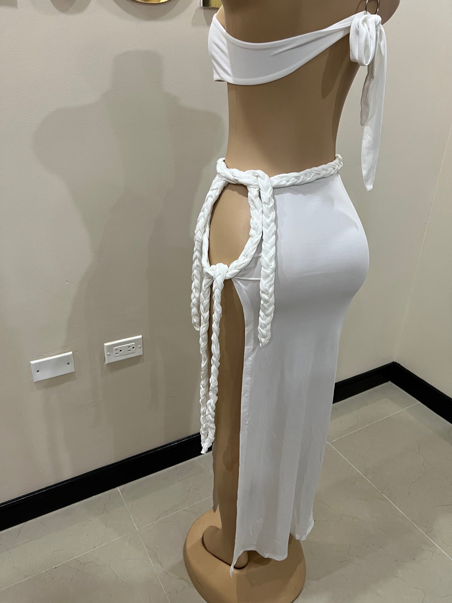 Tyra Braided Dress (White)