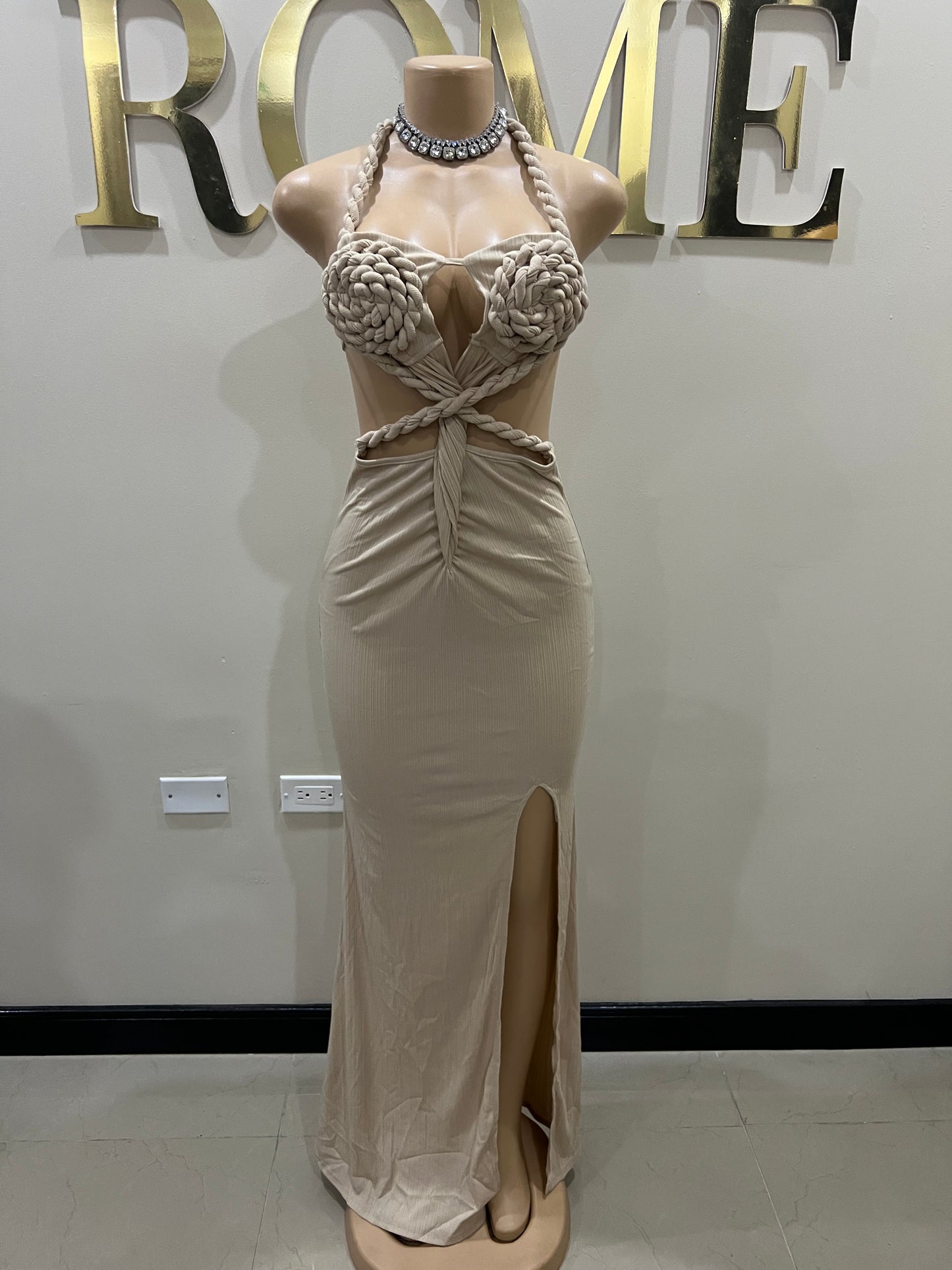 Athena Rope Dress (Brown)