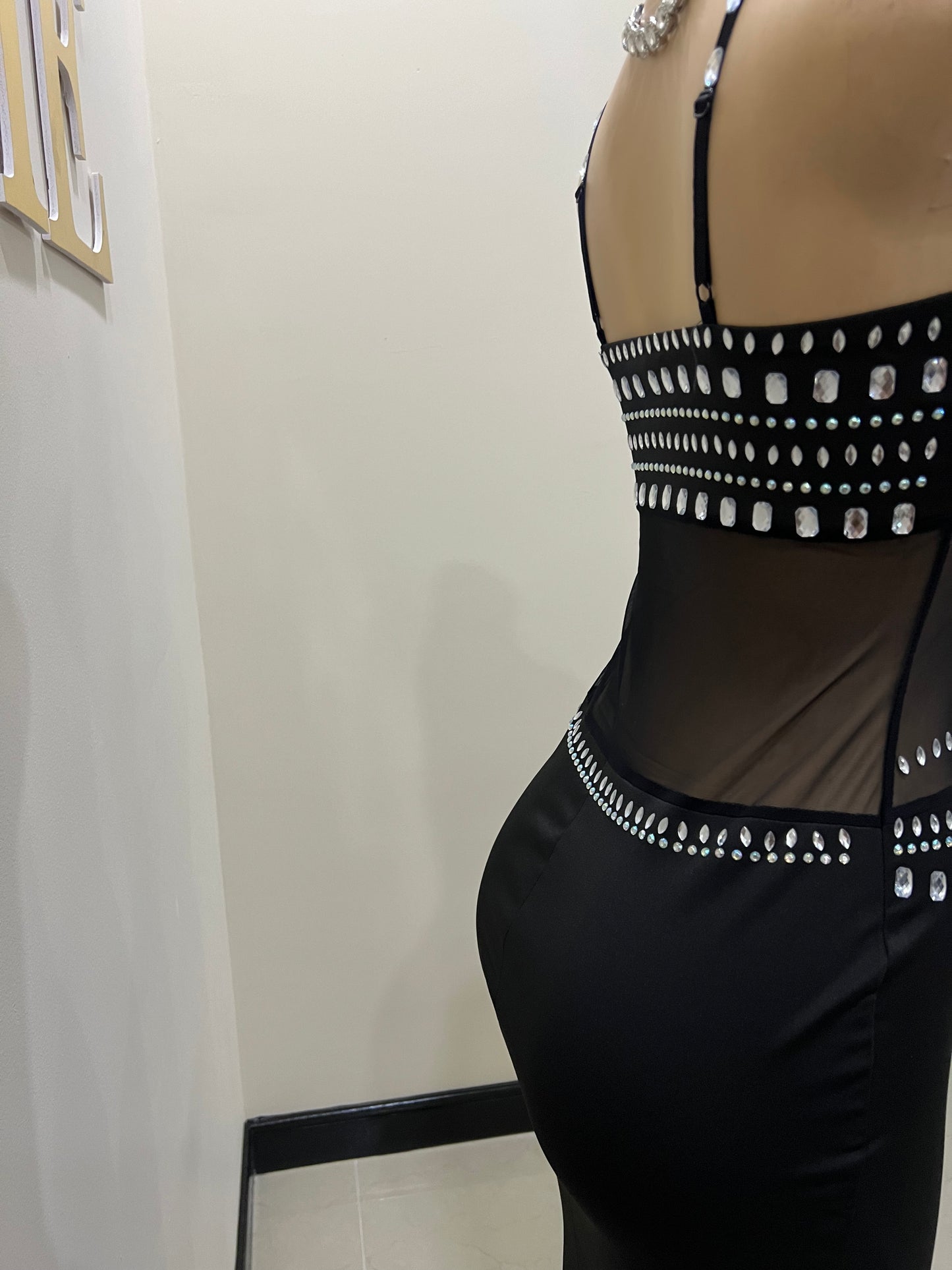 Blair Crystal Dress (Black)