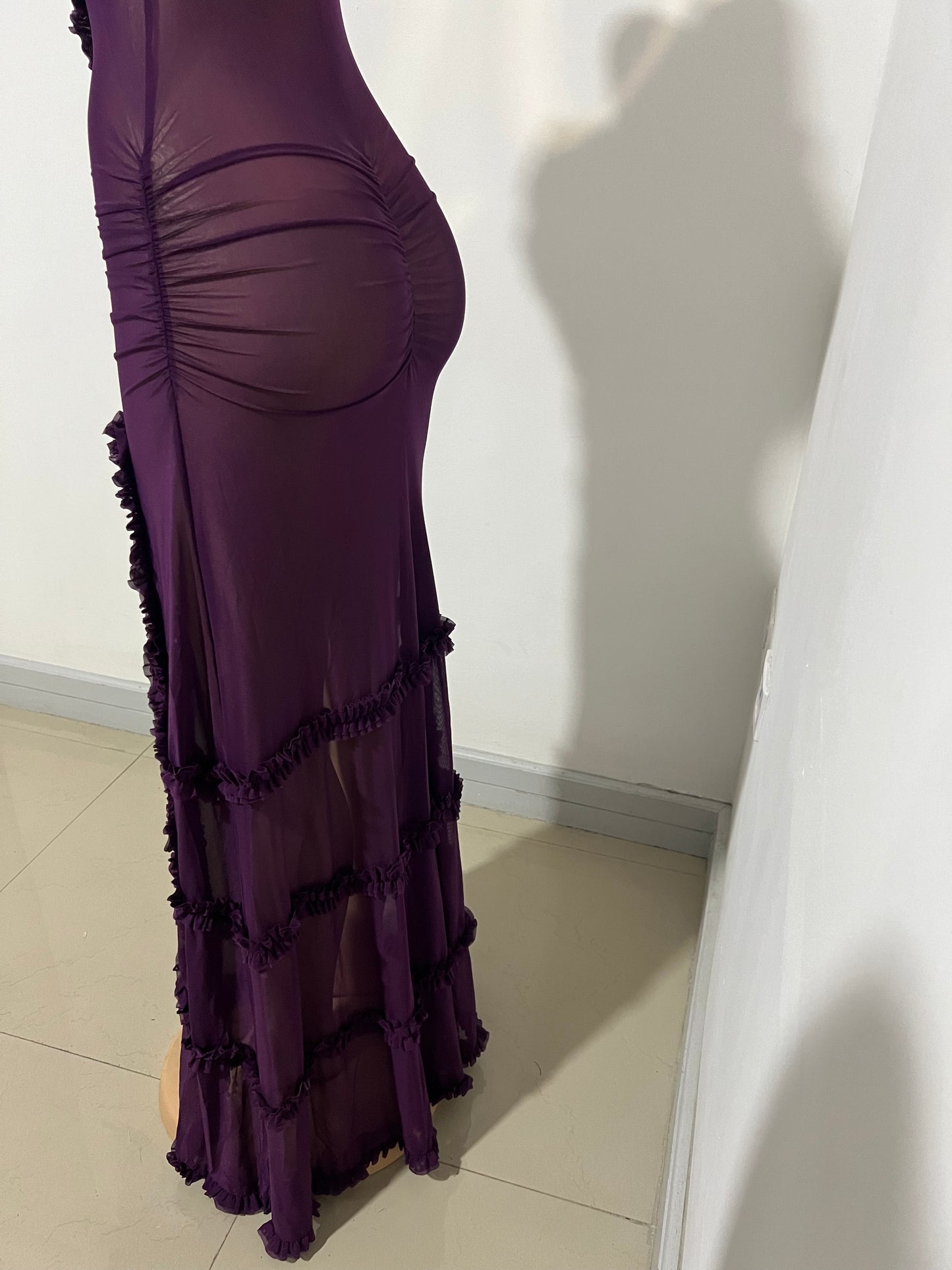 Mila Sheer Dress (Purple)