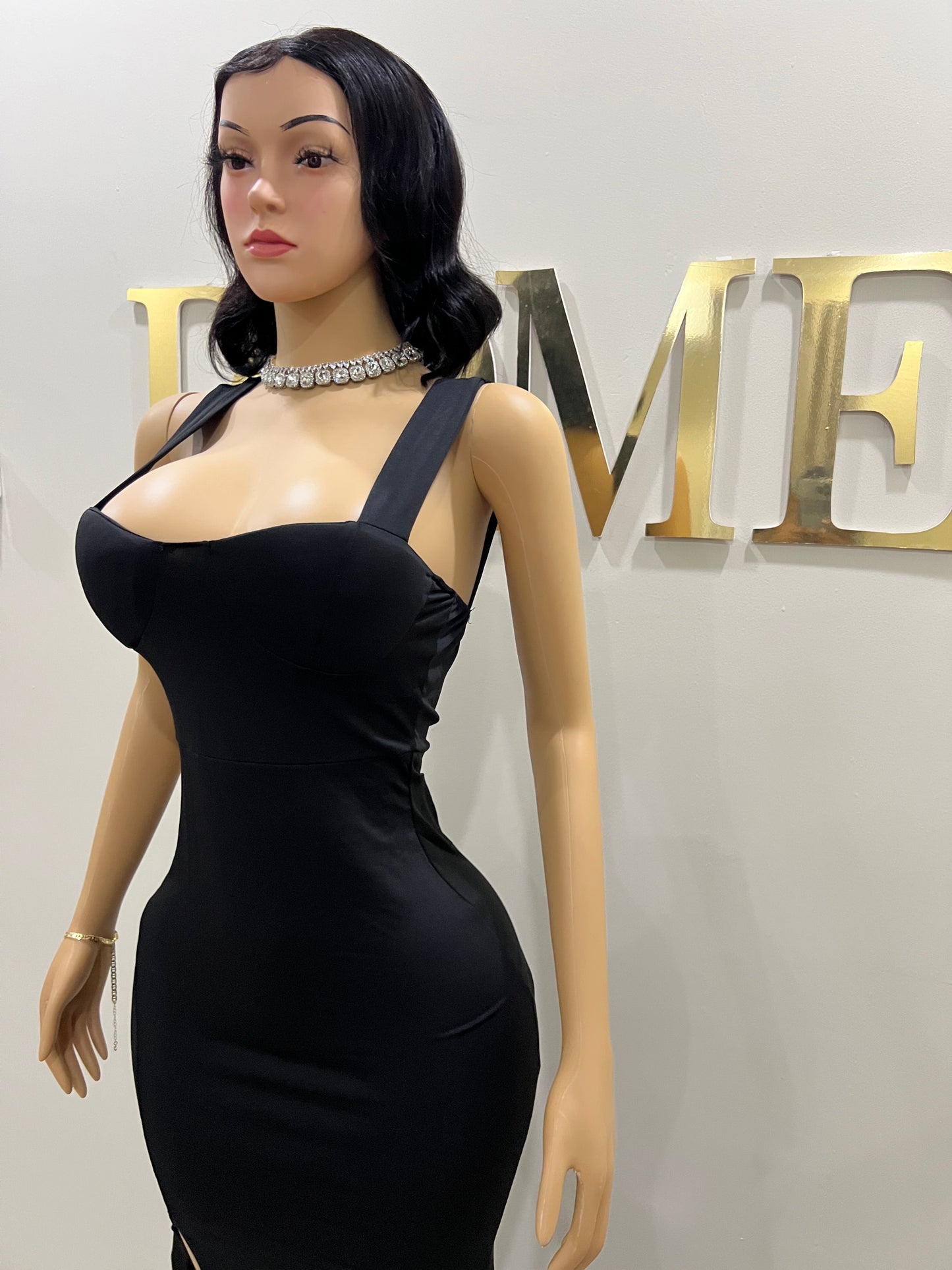 Kerry Ann Train Dress (Black)