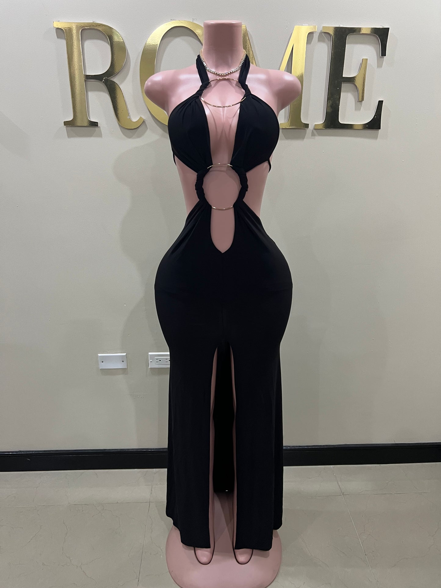 Indie Rings Dress (Black)