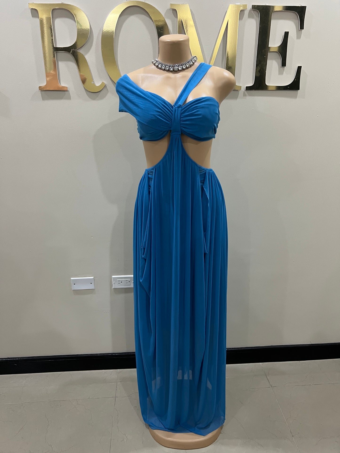Ruby Mesh Dress (Blue)