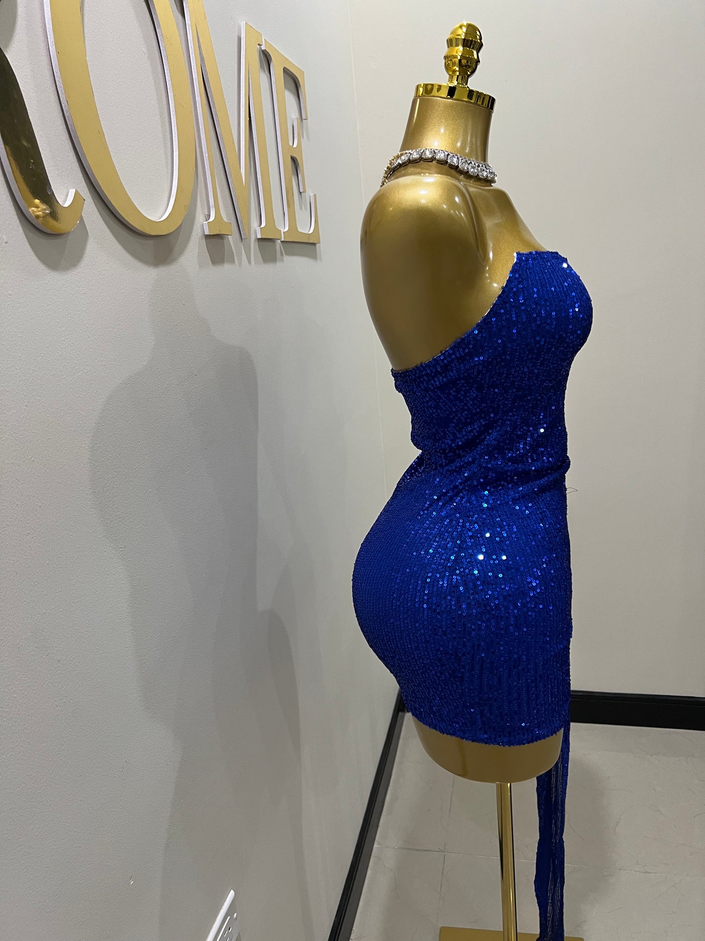 Tara Sequin Dress (Blue)