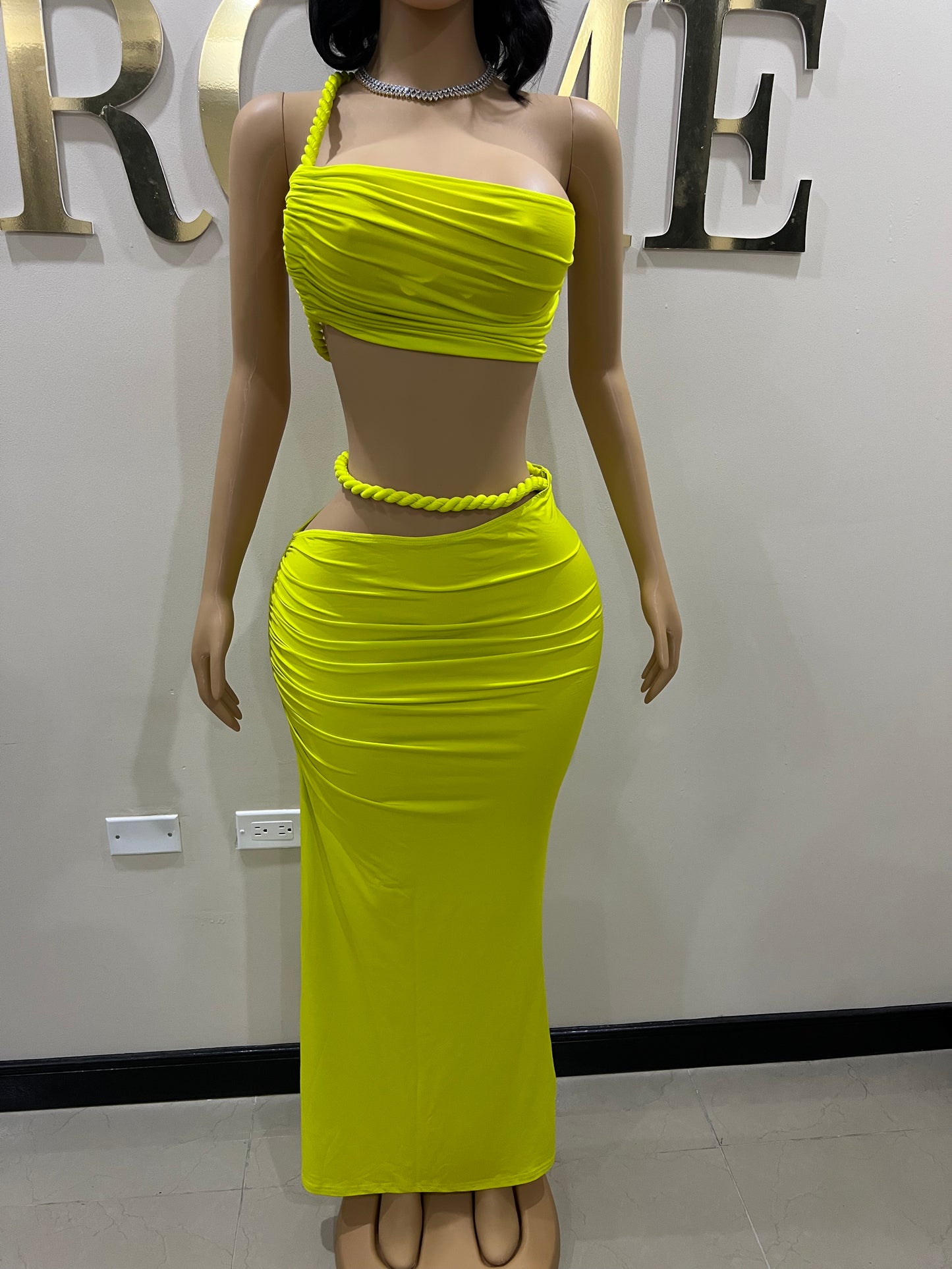 Emma Giselle Rope Skirt Set (Green)