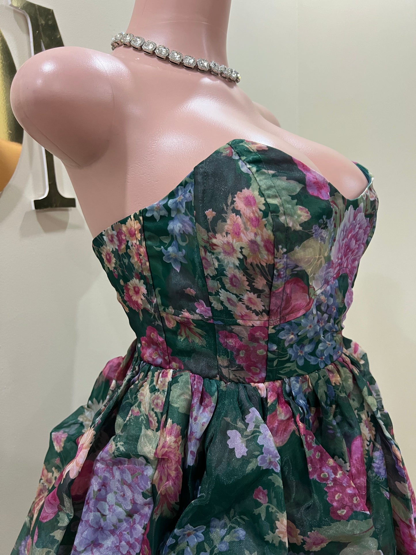 Princess Diana Floral Dress (Green)