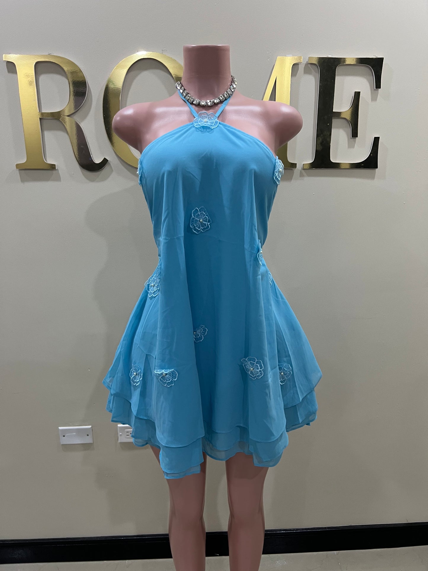 Rumi Petal Dress (Blue)