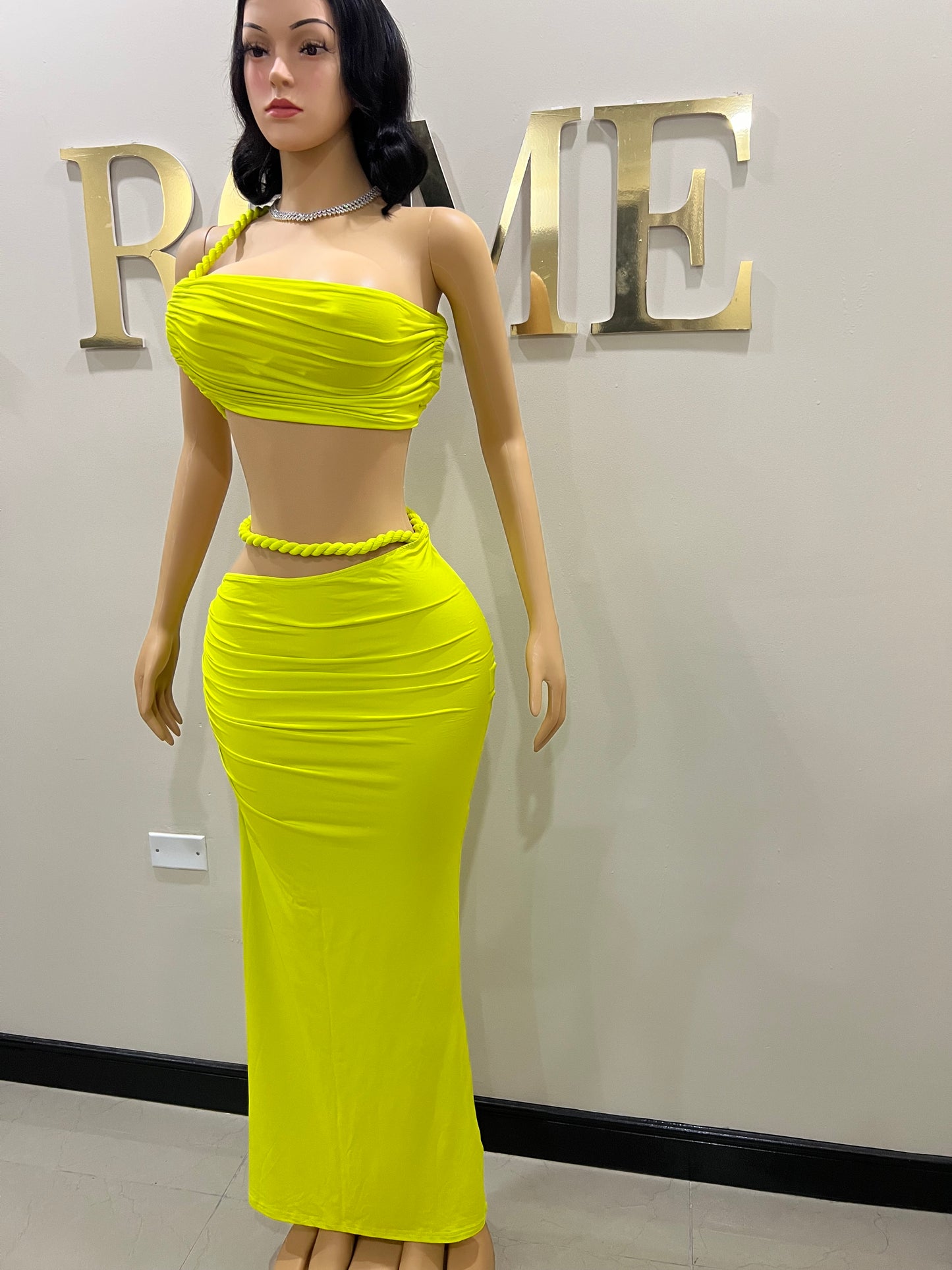 Emma Giselle Rope Skirt Set (Green)