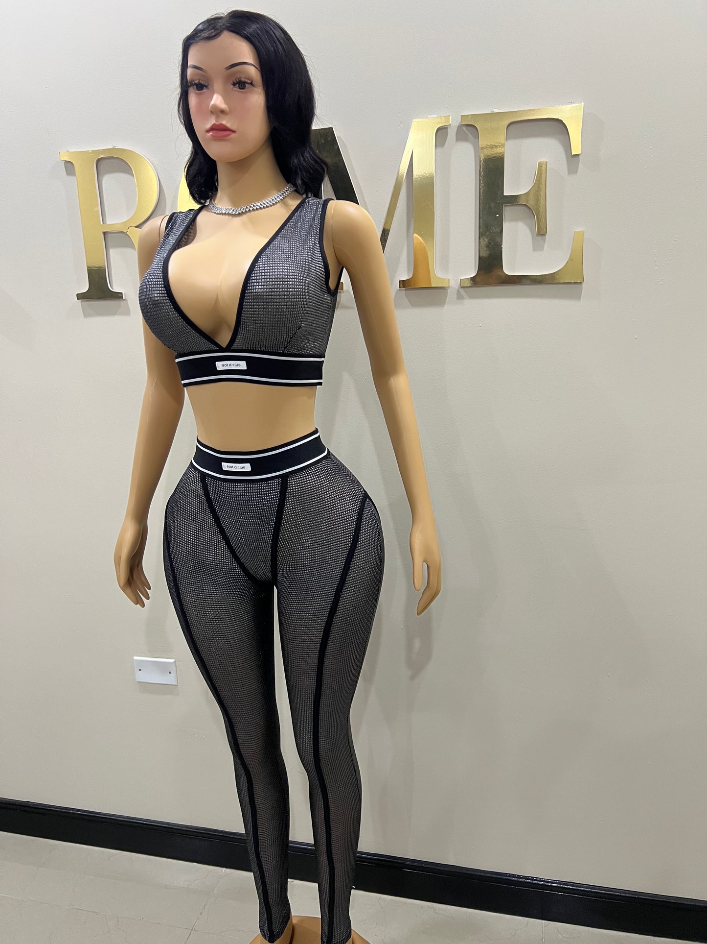 Tami 2 Pcs Tights Set (Silver)