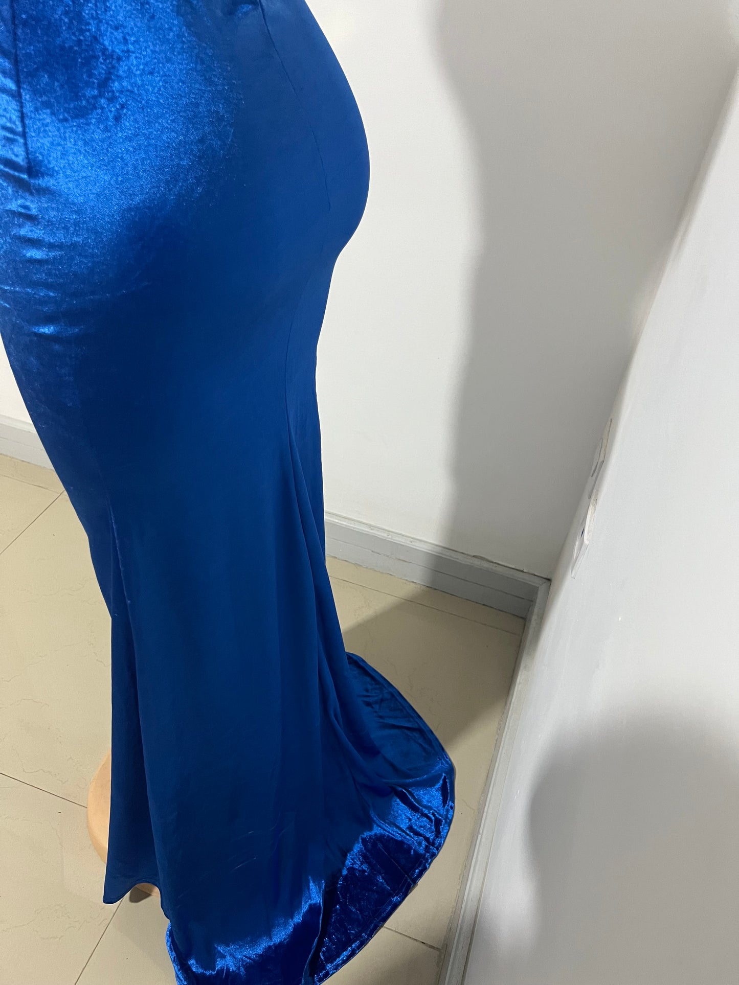 Beth Vibe Crystal Dress with Gloves (Blue)