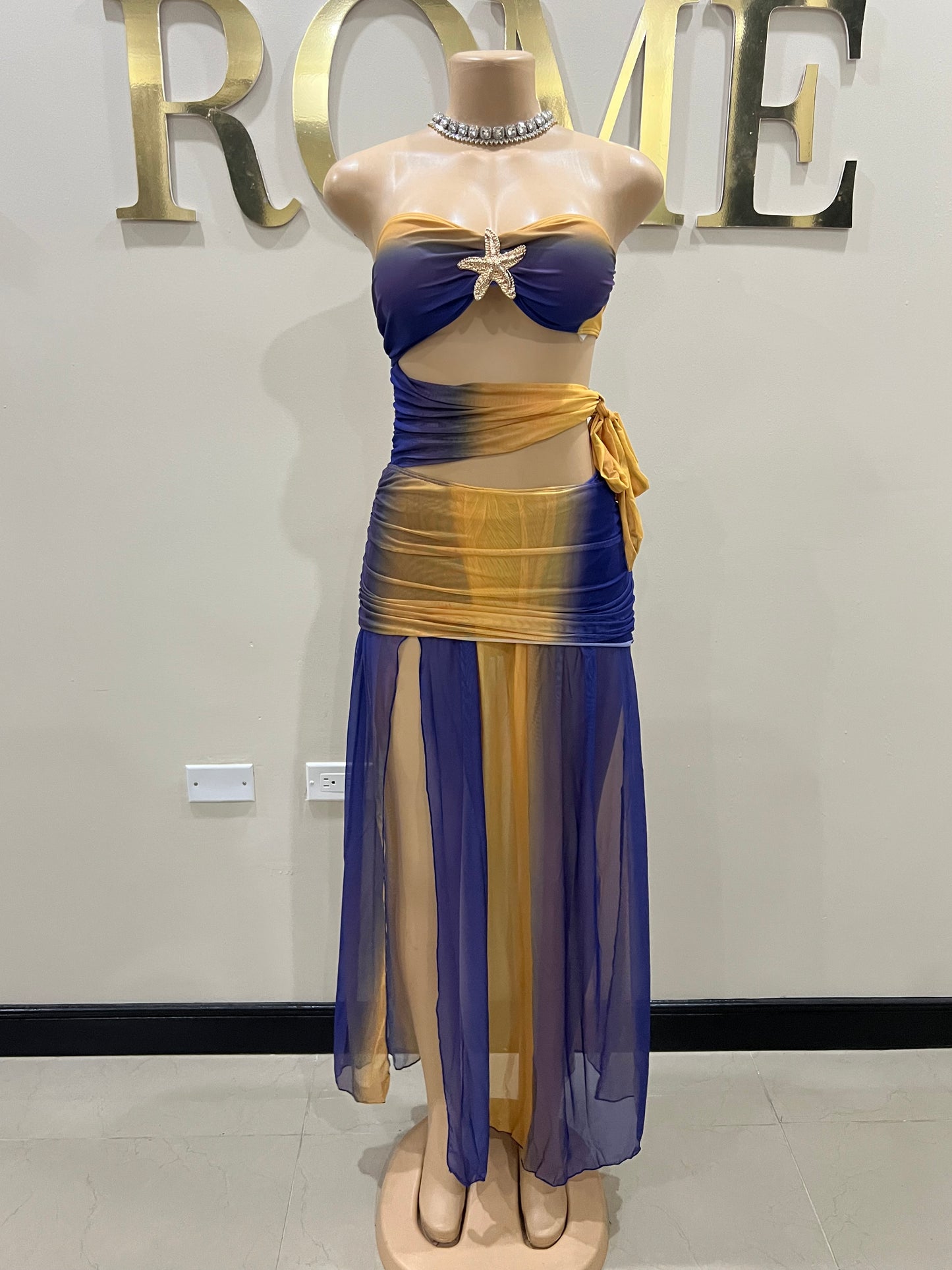 Starfish 2 Pcs Monokini & Skirt Set