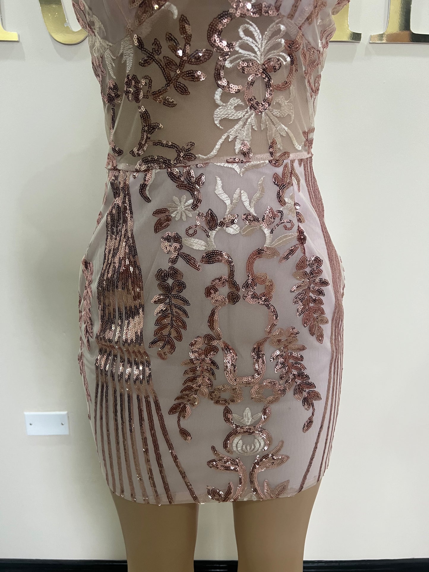 Birthday Sequin Dress (Rose Gold)