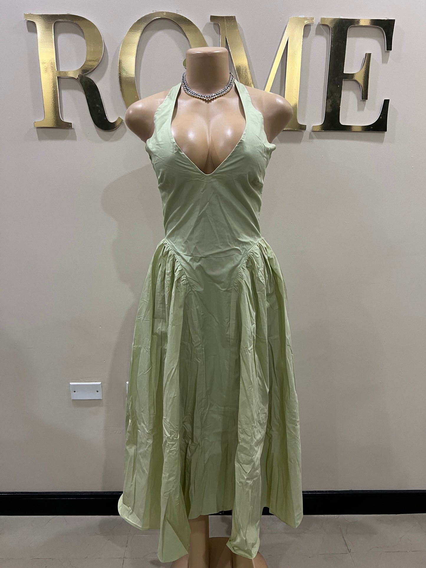 Kim Halter Diana Dress (Green)