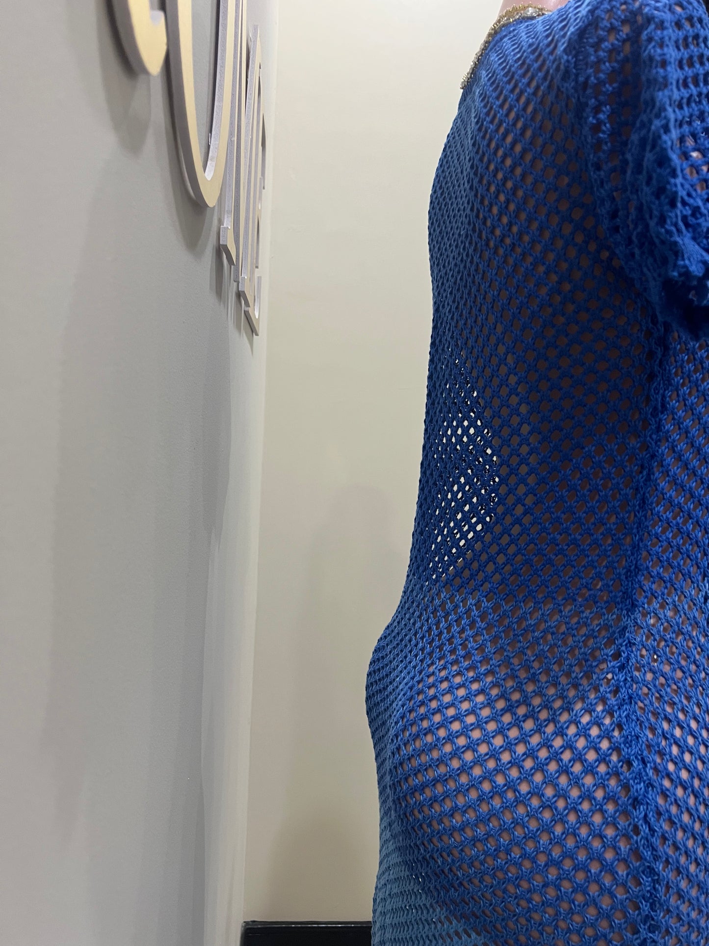 Mimi Crochet Dress (Blue)