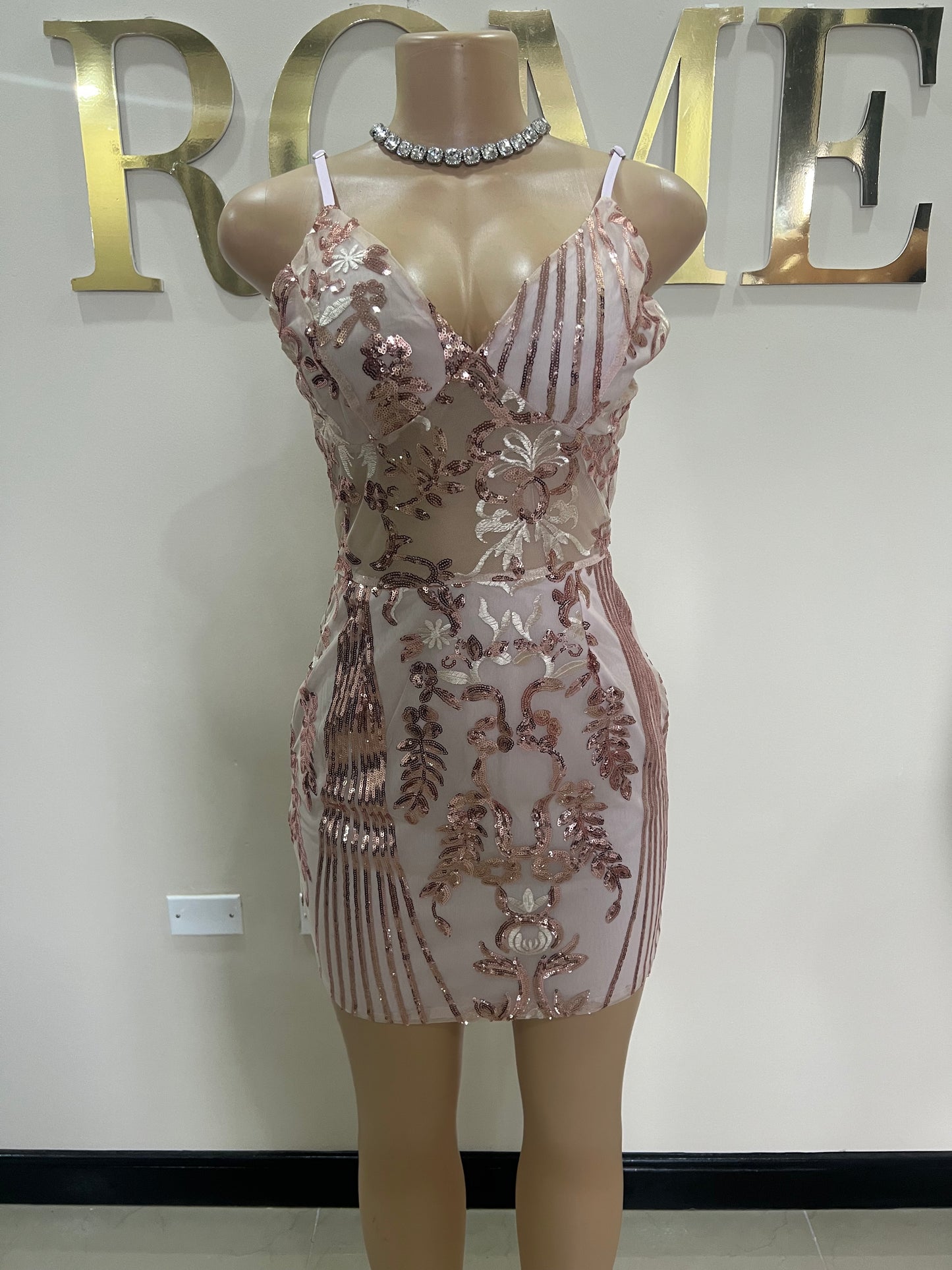 Birthday Sequin Dress (Rose Gold)