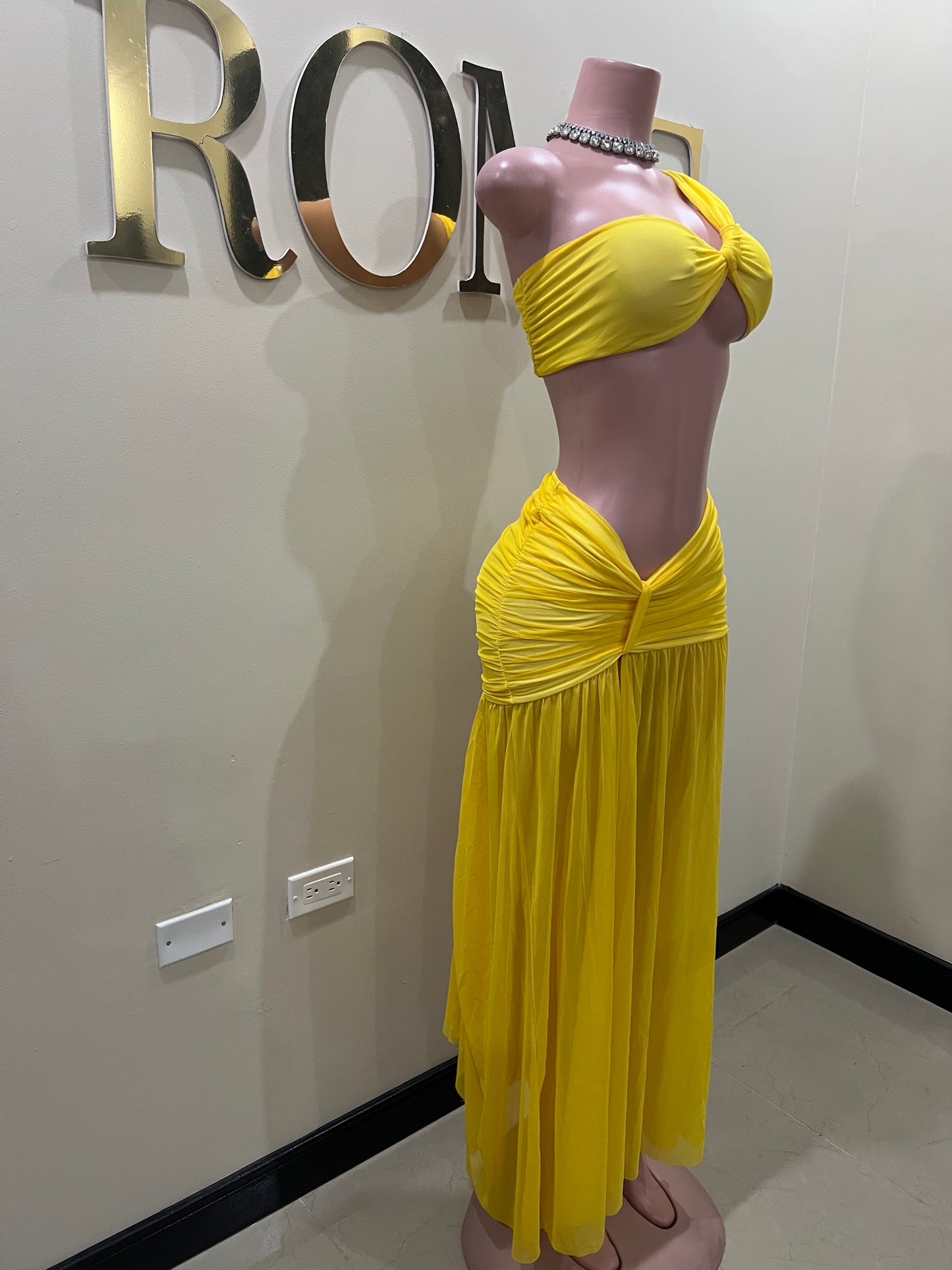 Emma Giselle Skirt Set (Yellow)