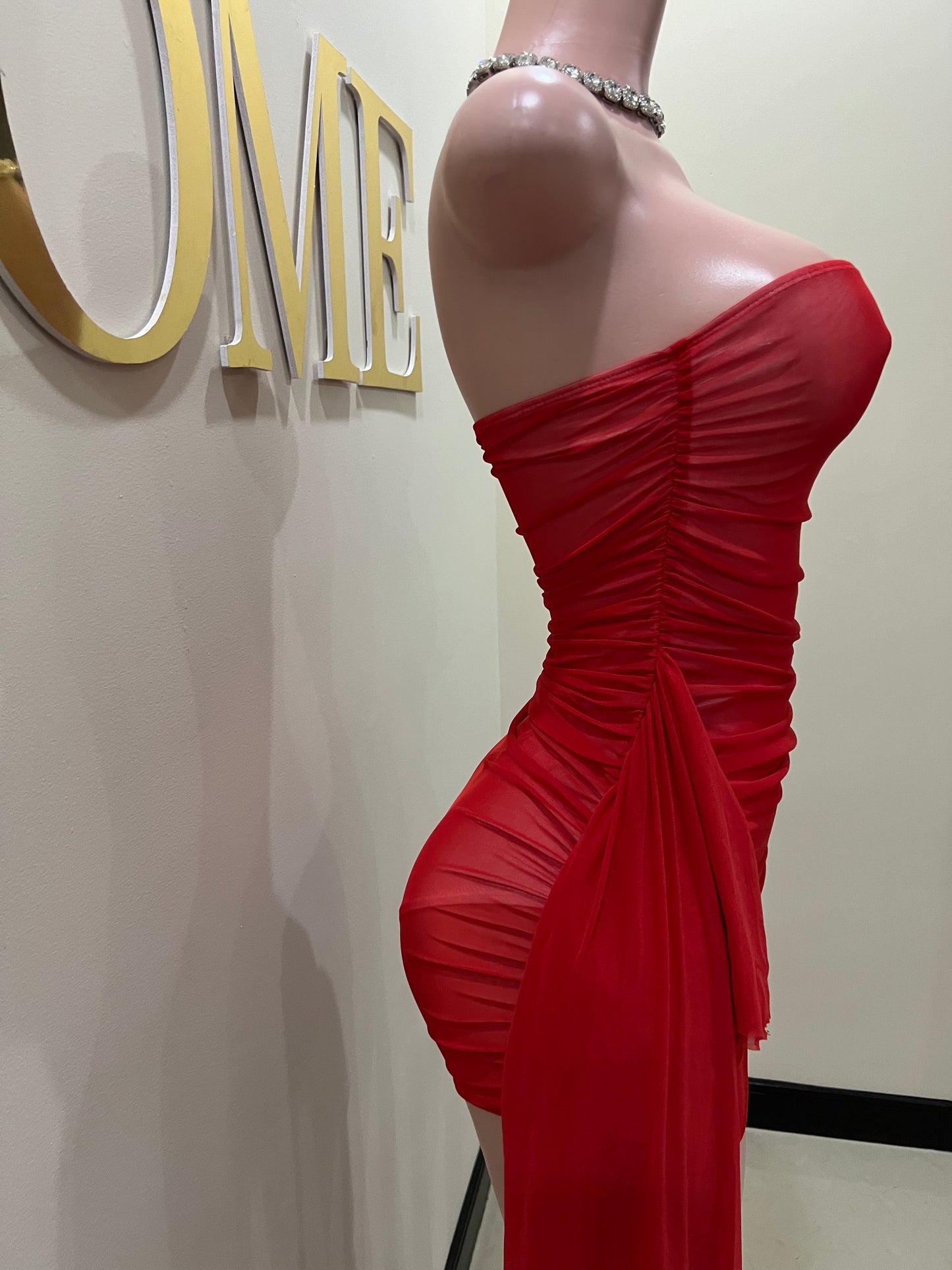 Asia Bodysuit Dress (Red)