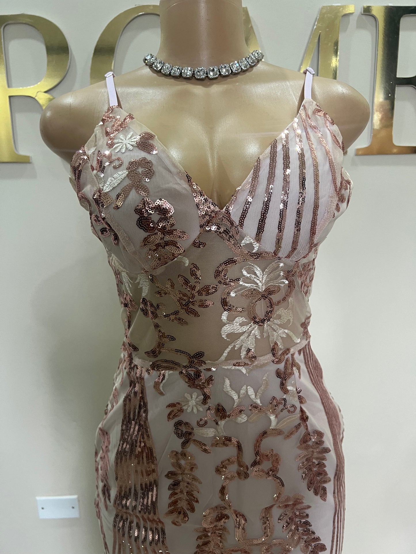 Birthday Sequin Dress (Rose Gold)