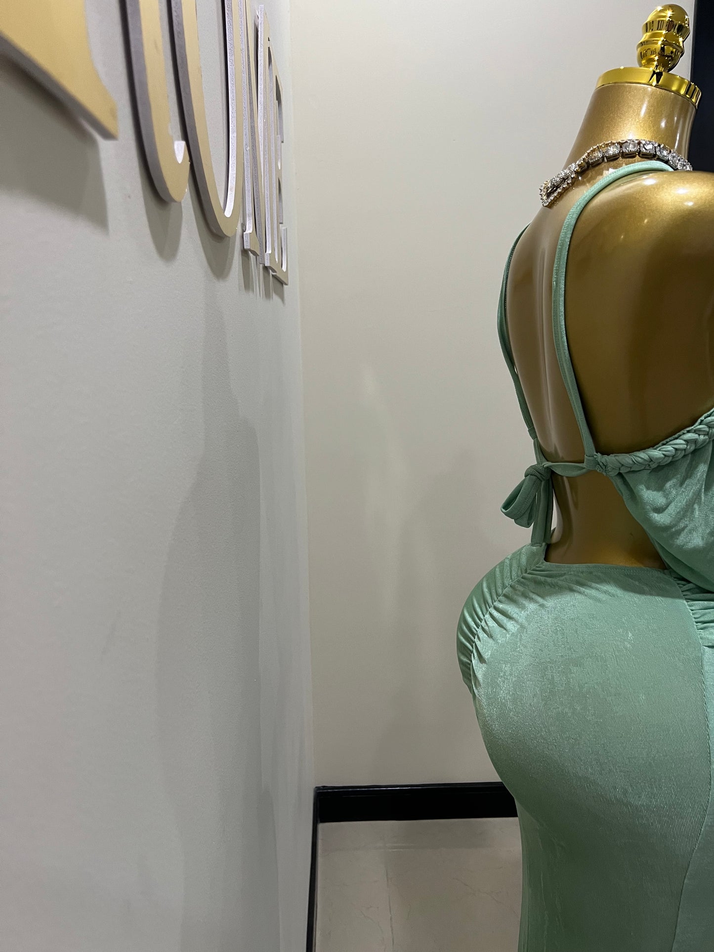 Alaine Braided Dress (Green)