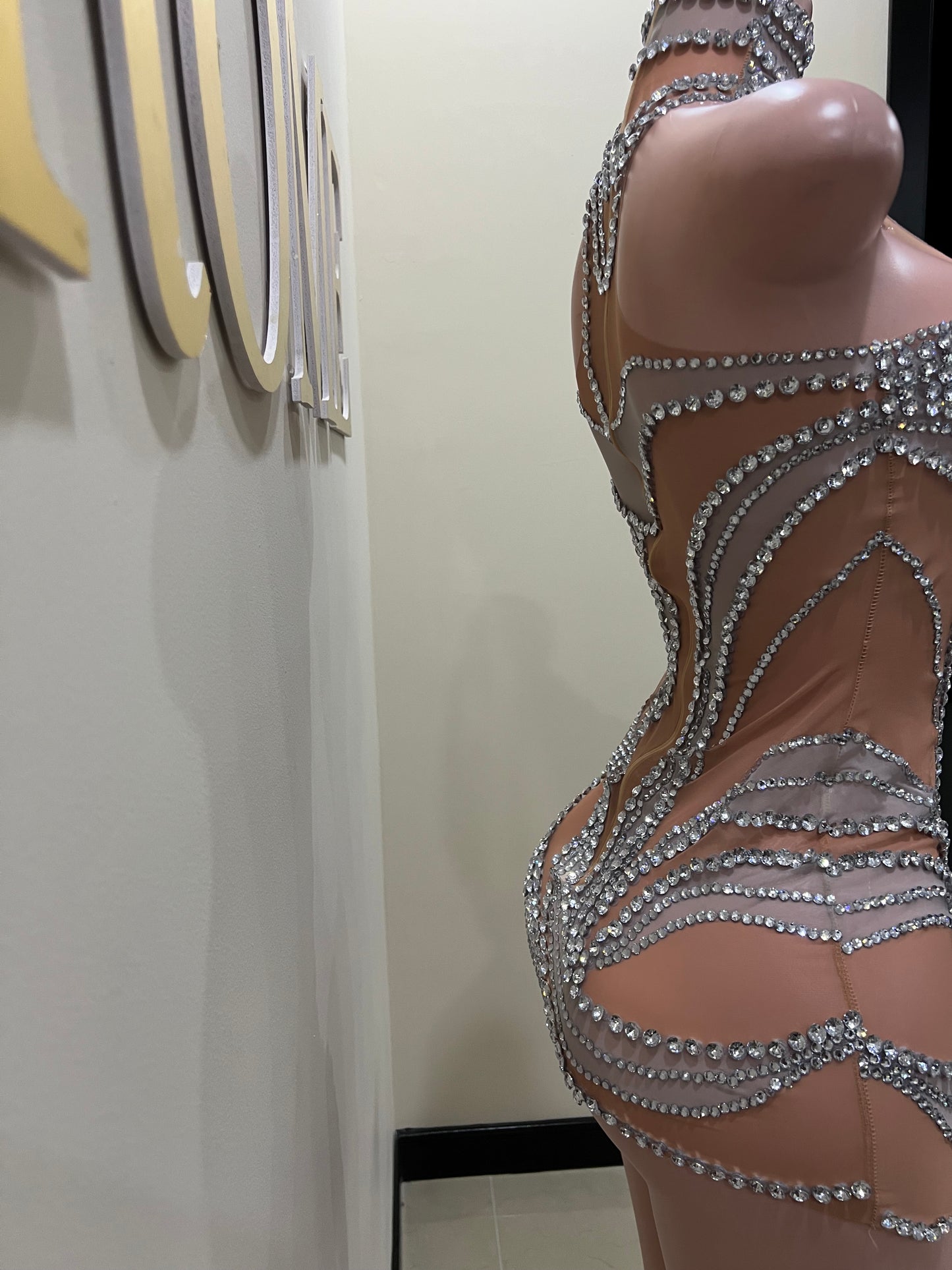 Ice Gemstone Super Mini Dress