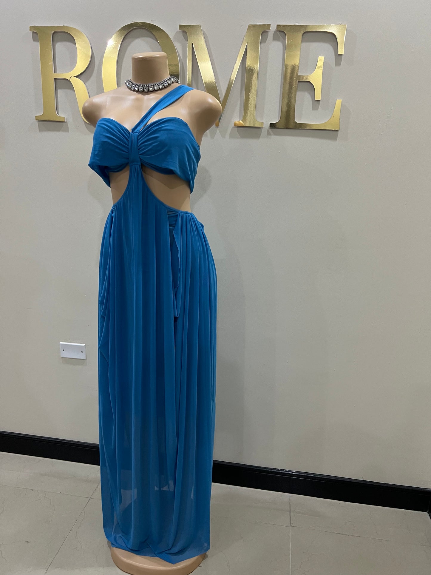 Ruby Mesh Dress (Blue)