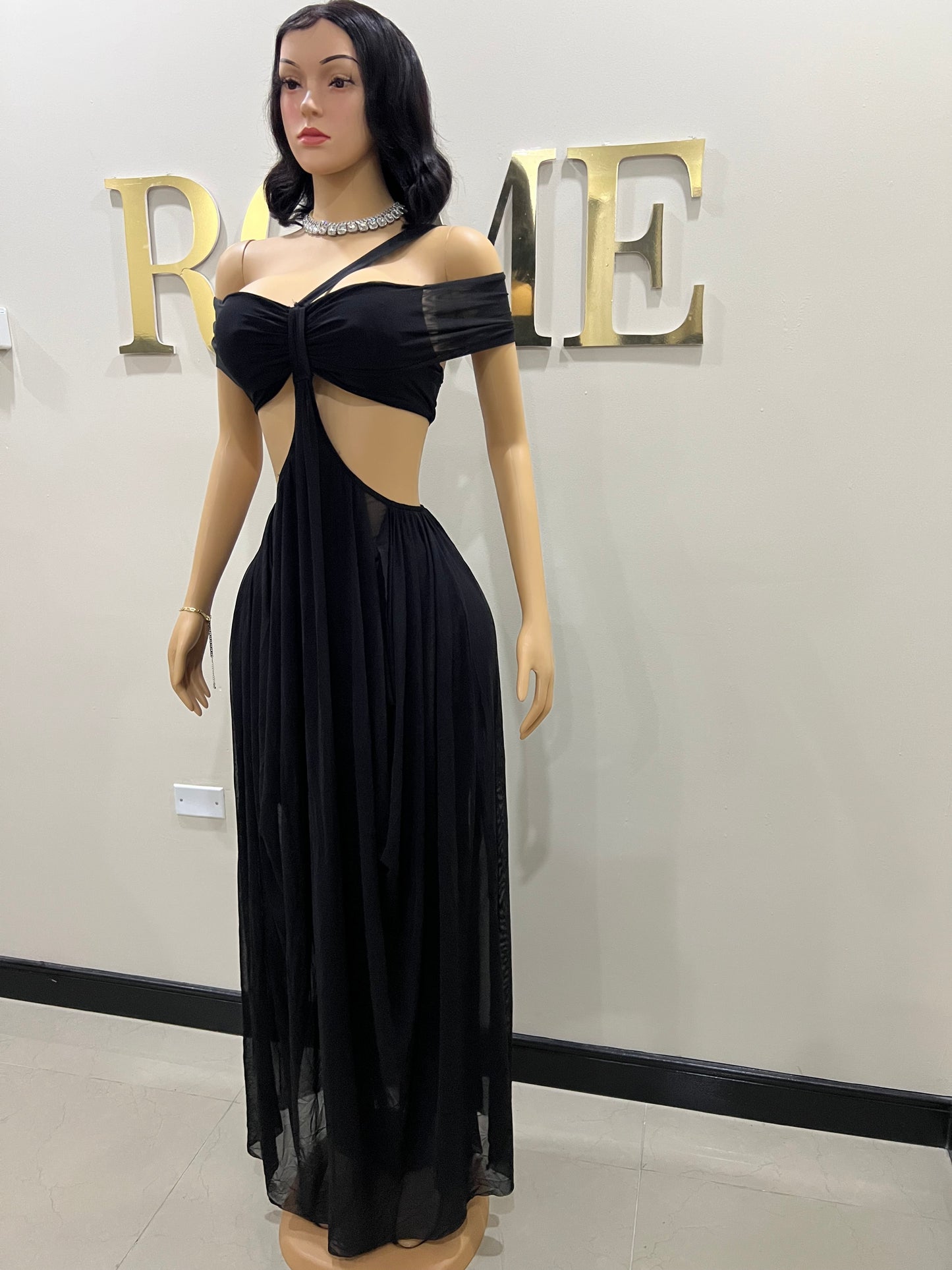 Ruby Mesh Dress (Black)