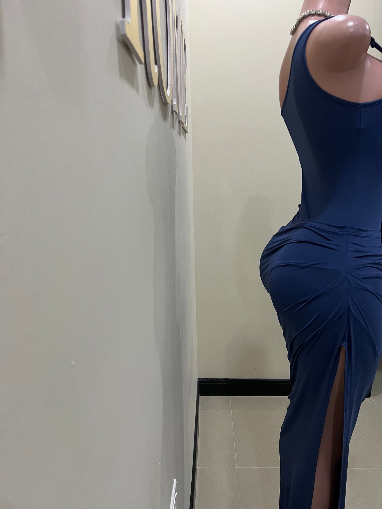 Sarah Bodysuit Dress (Blue)