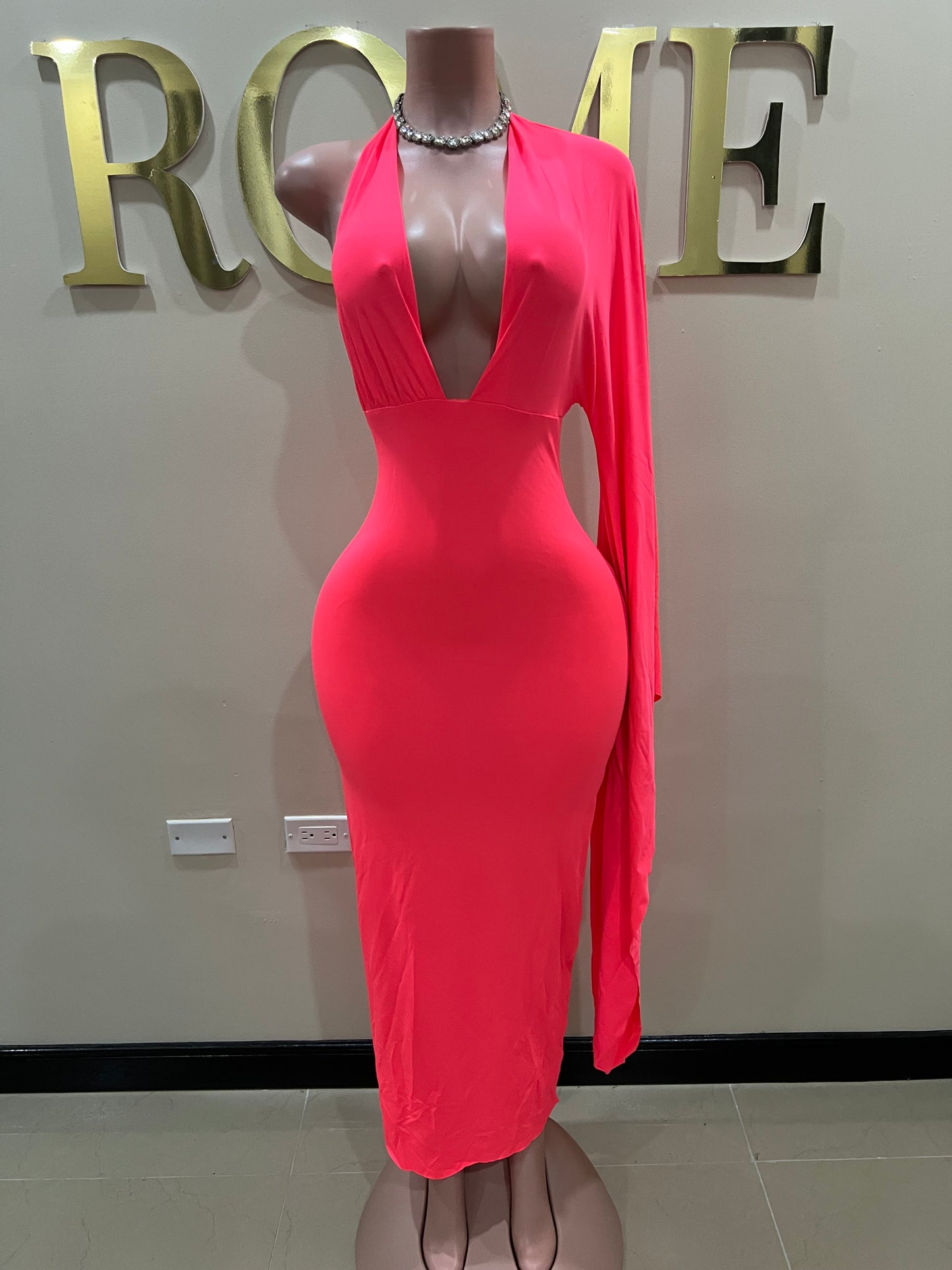Slay Grace Toya Dress (Neon Pink)