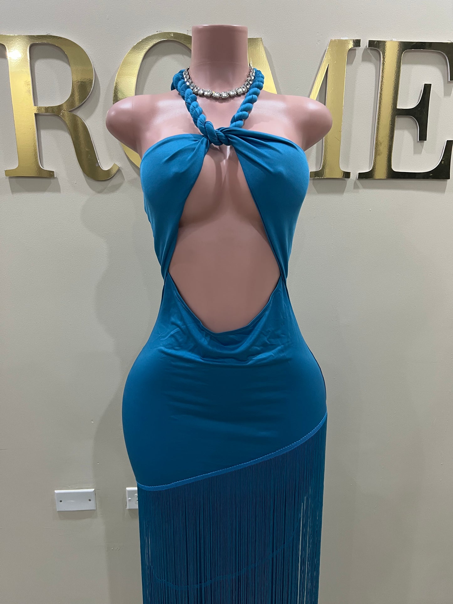 Diva Fringe Dress (Blue)