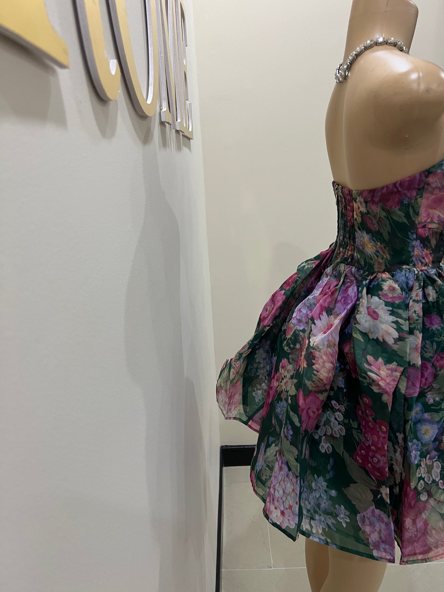 Princess Diana Floral Dress (Green)