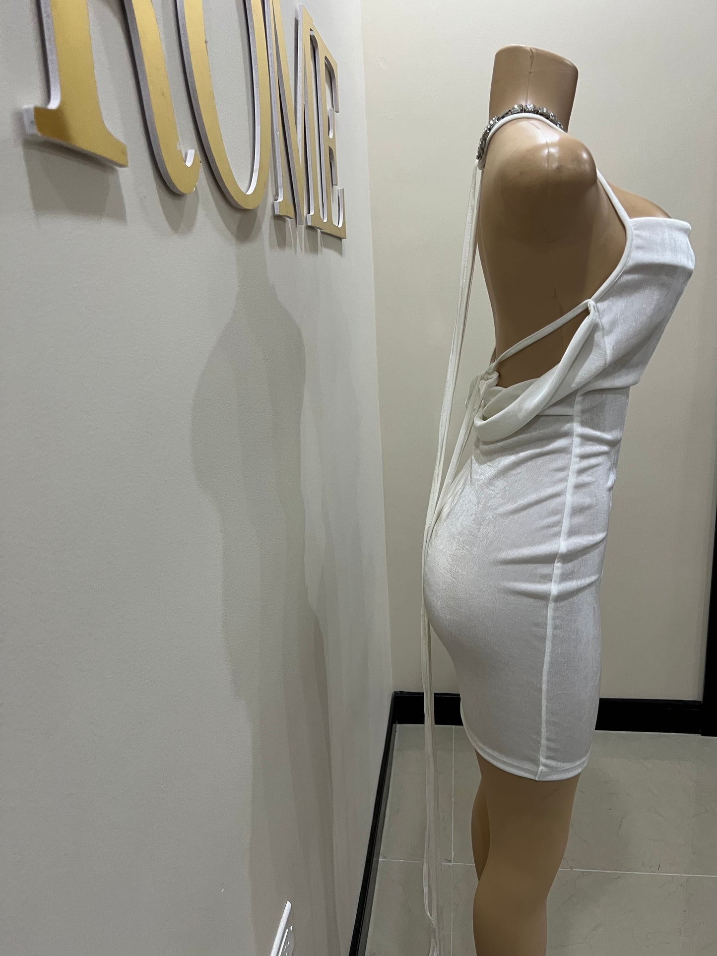 Carey Mini Dress (White)