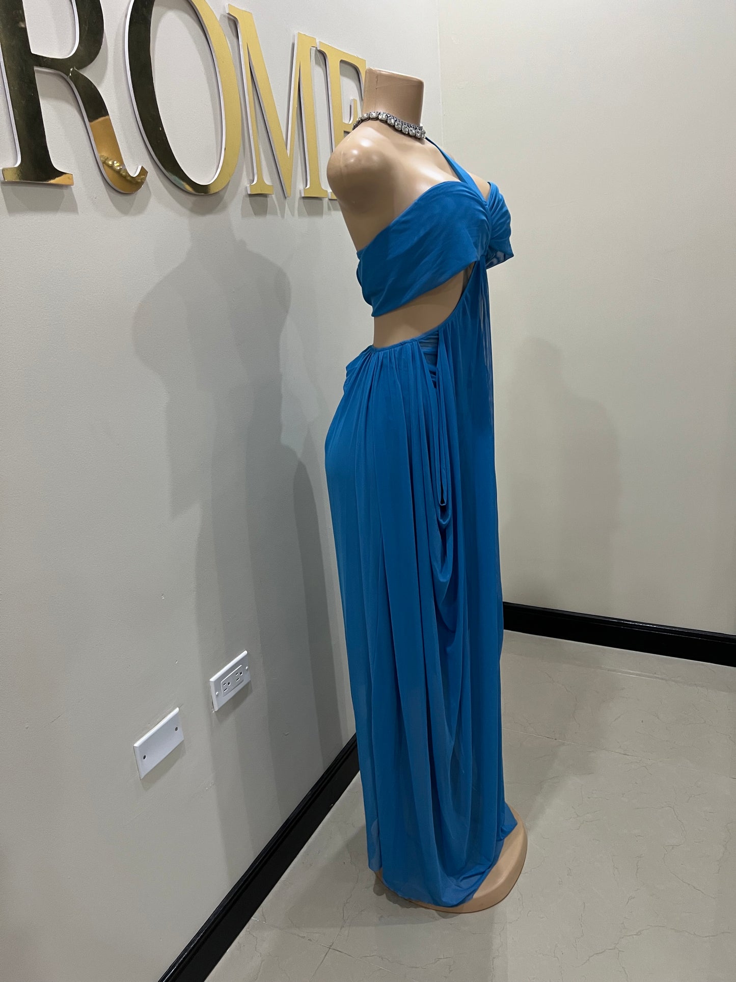 Ruby Mesh Dress (Blue)