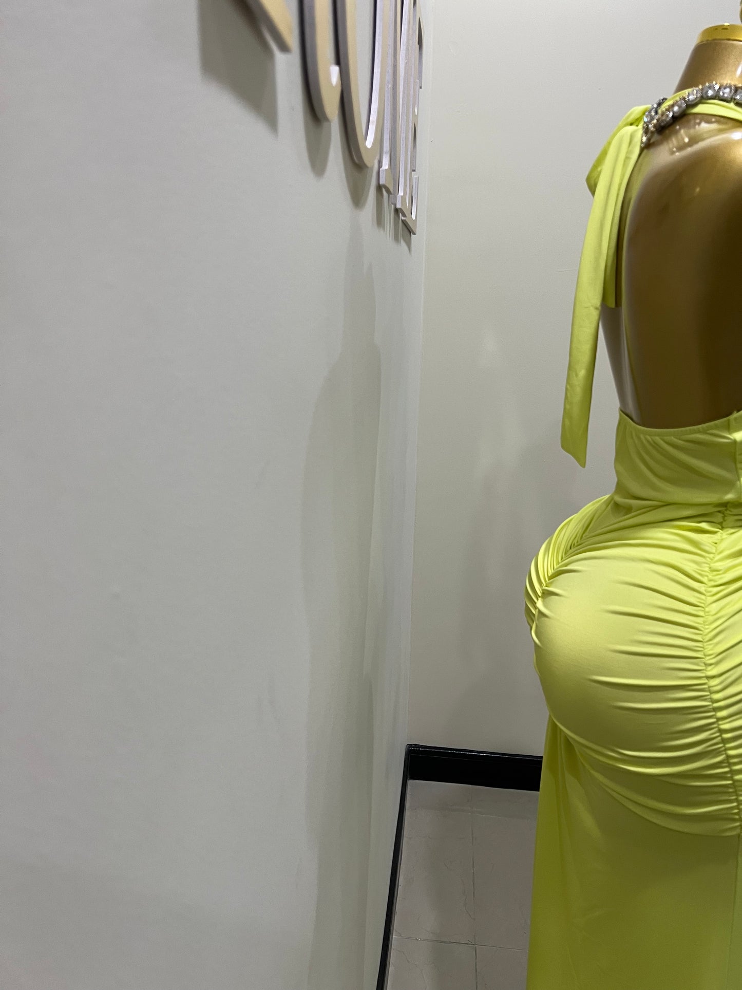 Chinelle Nara Halter Dress (Green)