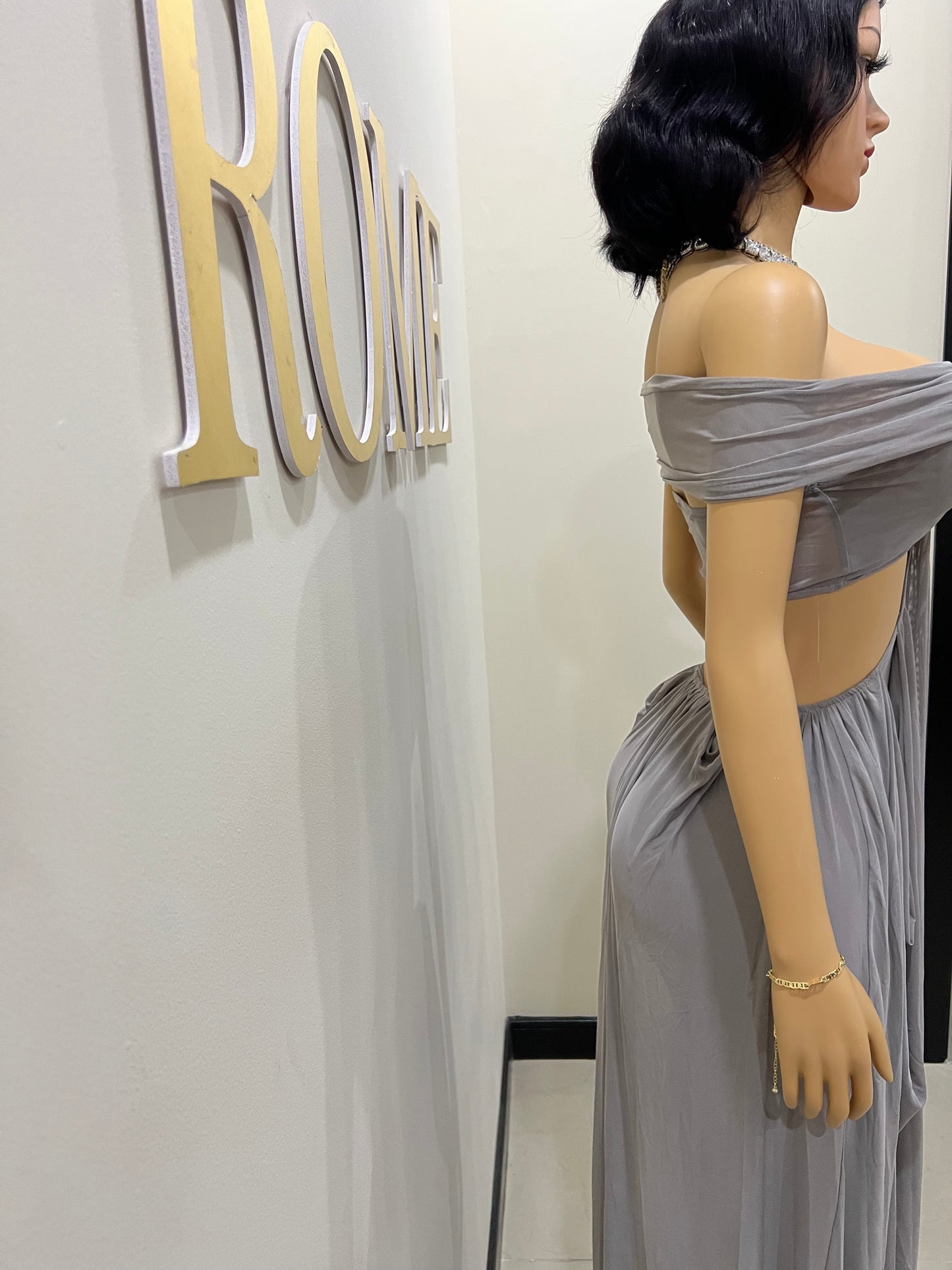 Ruby Mesh Dress (Grey)