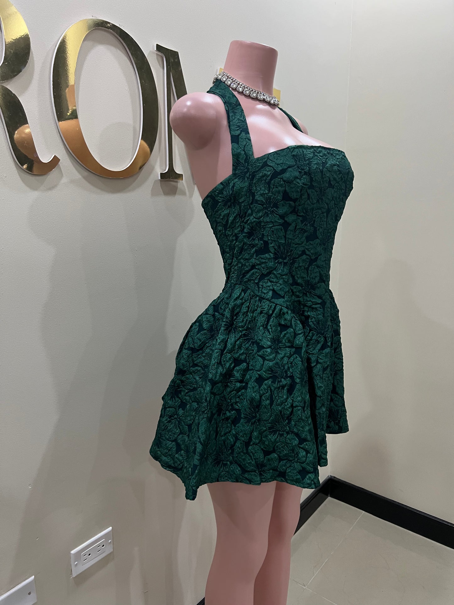 Diana Textured Dress (Green)