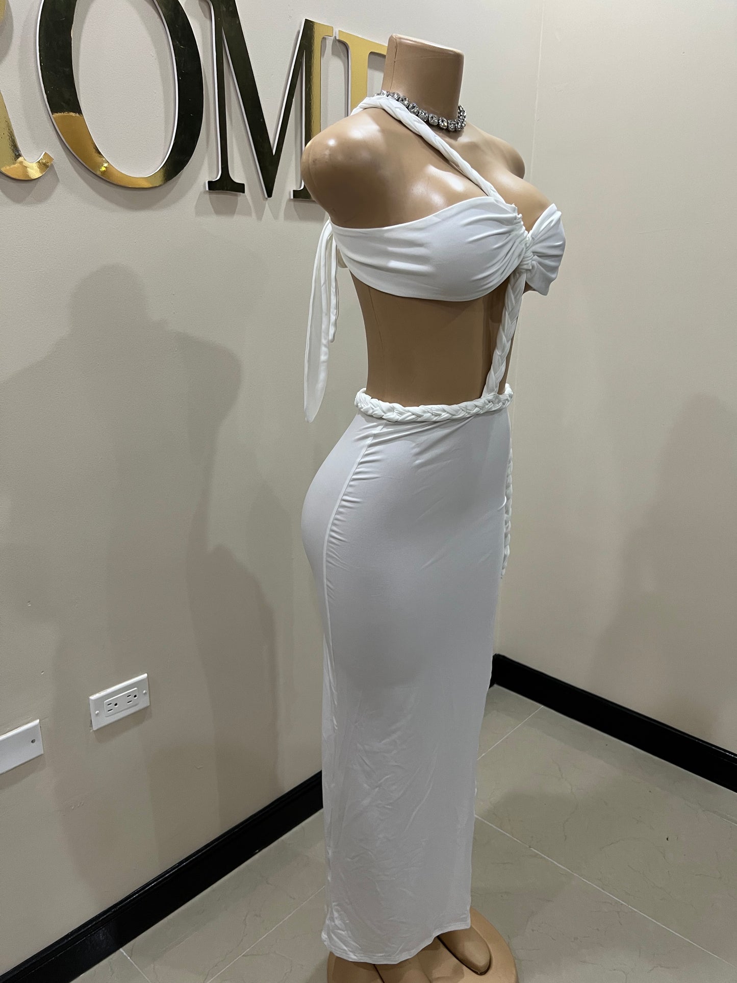 Tyra Braided Dress (White)