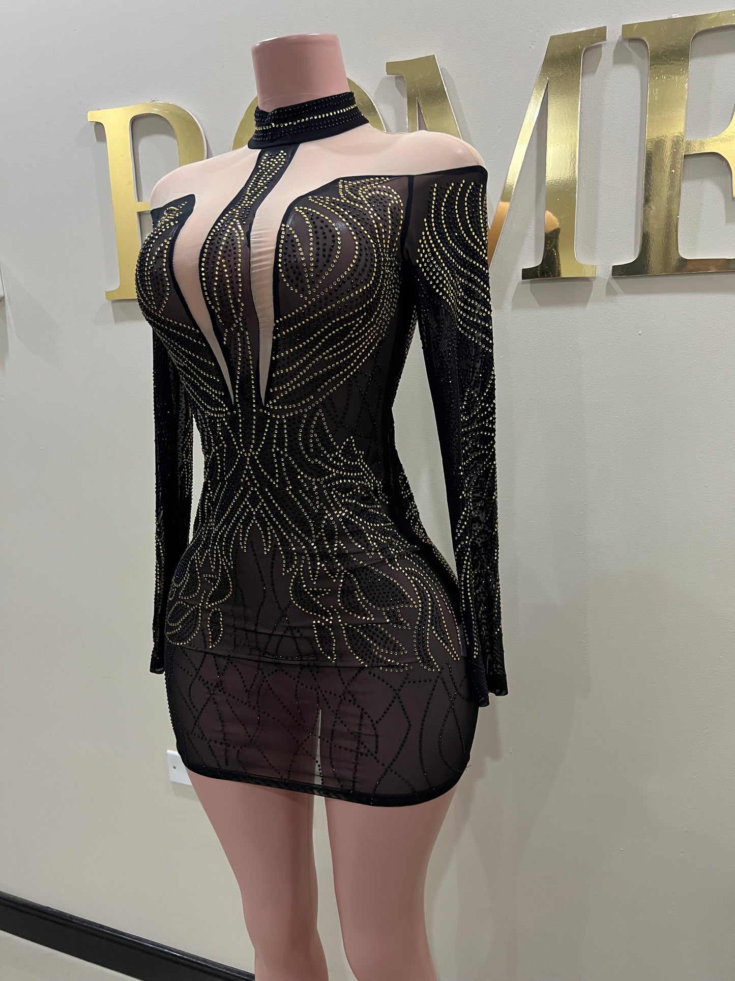 Kingdom Dress (Black & Gold)