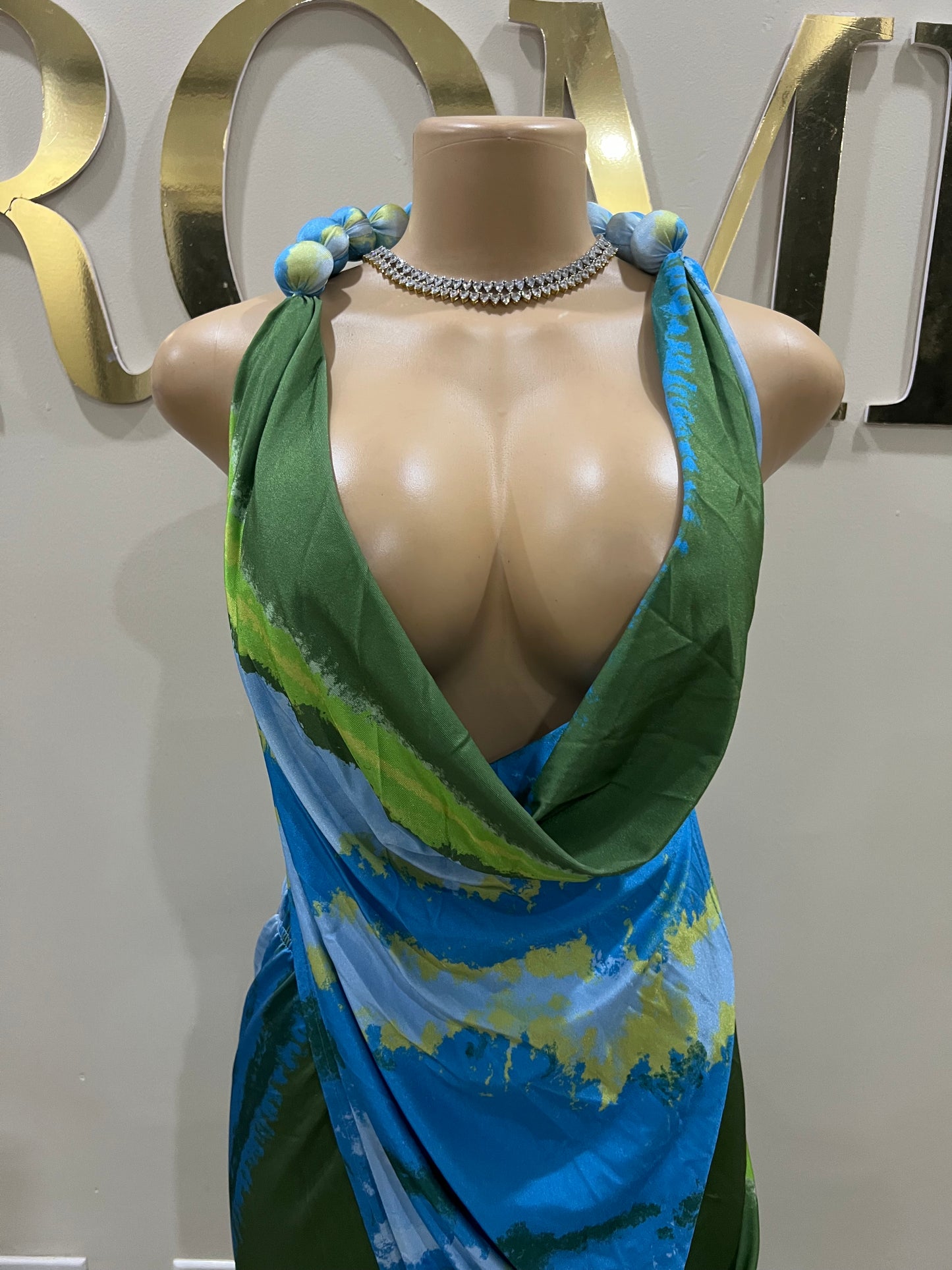 Lucia Wrap Dress (Blue)