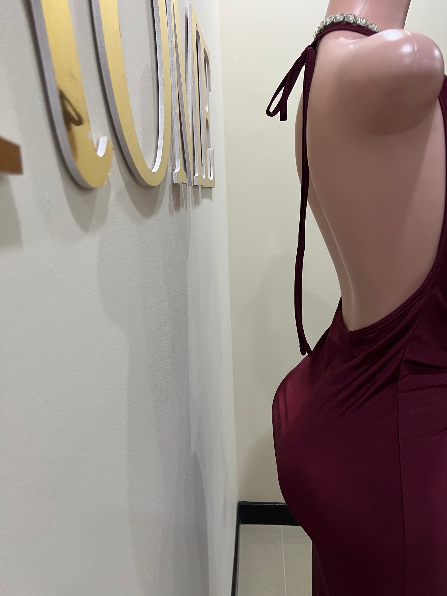 Sinatra Slay Dress (Burgundy)