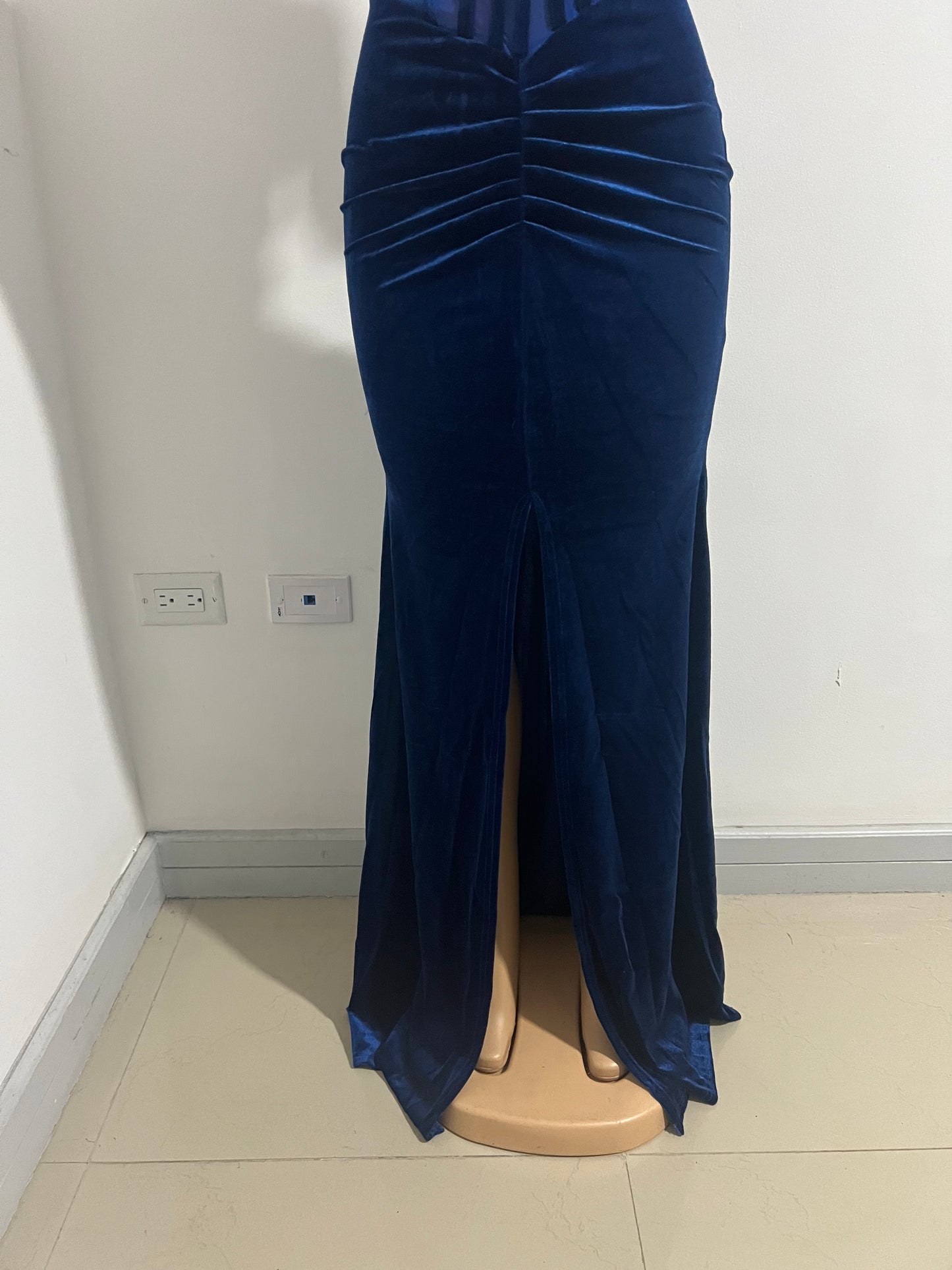 Ophelia Crystal Dress with Gloves (Blue)