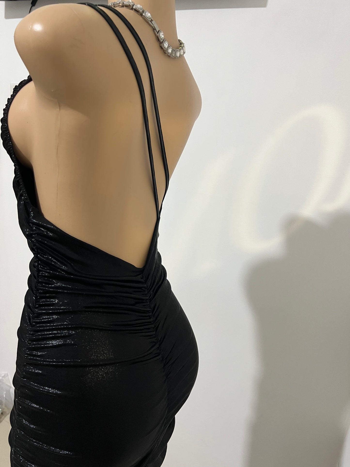 Tessa Moira Rouched Dress (Black)