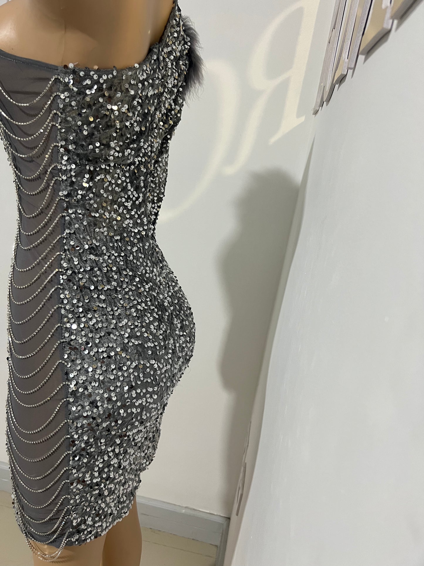 Holly Dress (Silver/Grey)