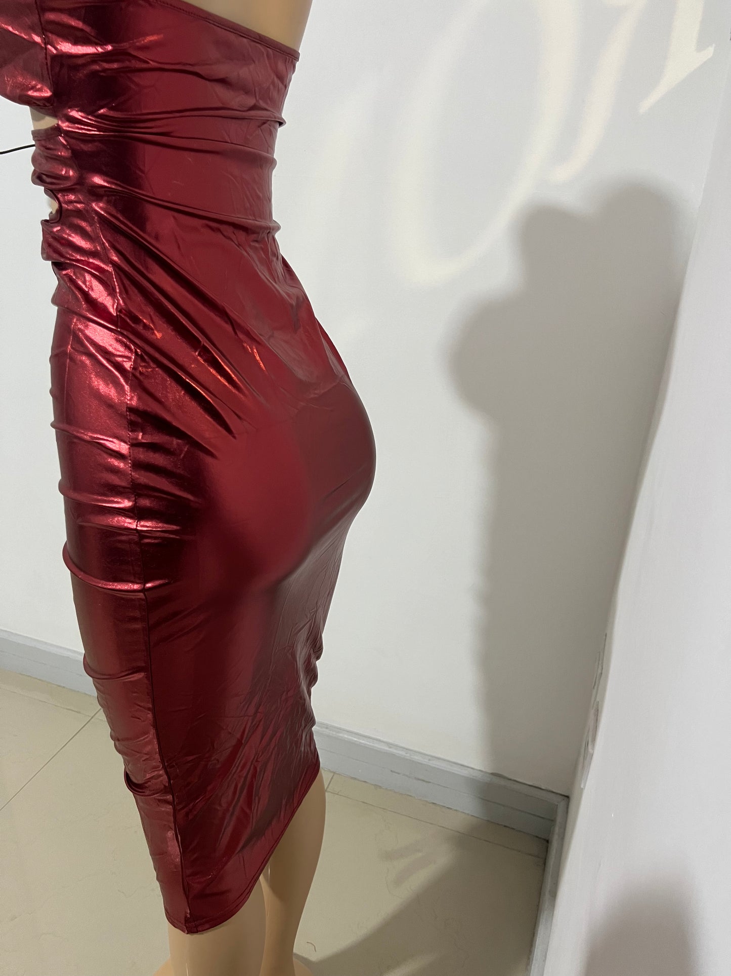 Lexy Laced Dress (Wine-Red)