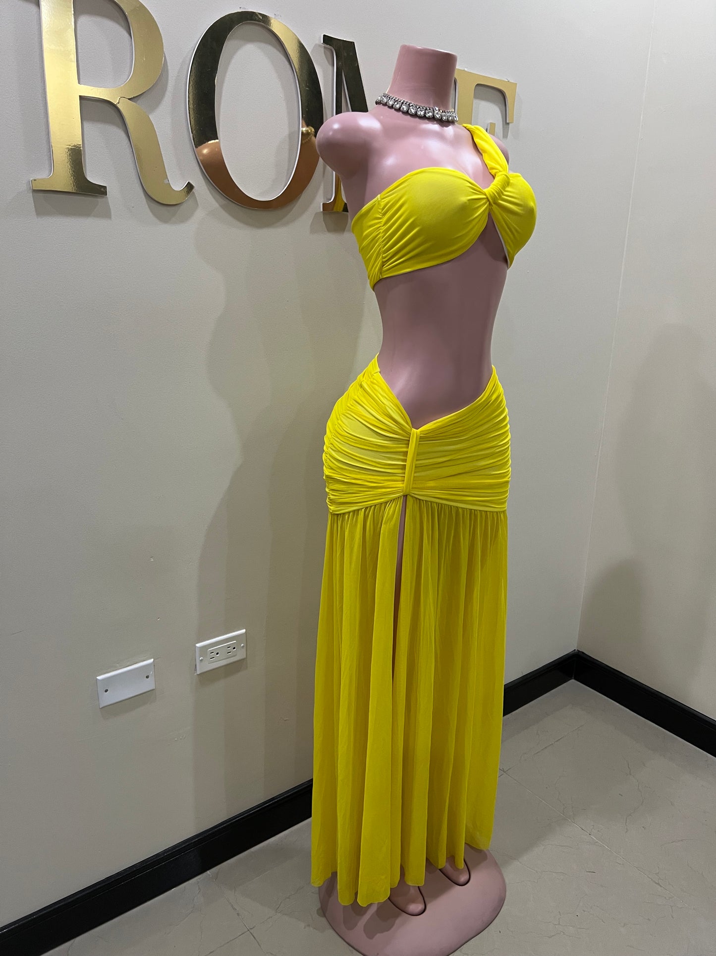 Emma Giselle Skirt Set (Yellow)