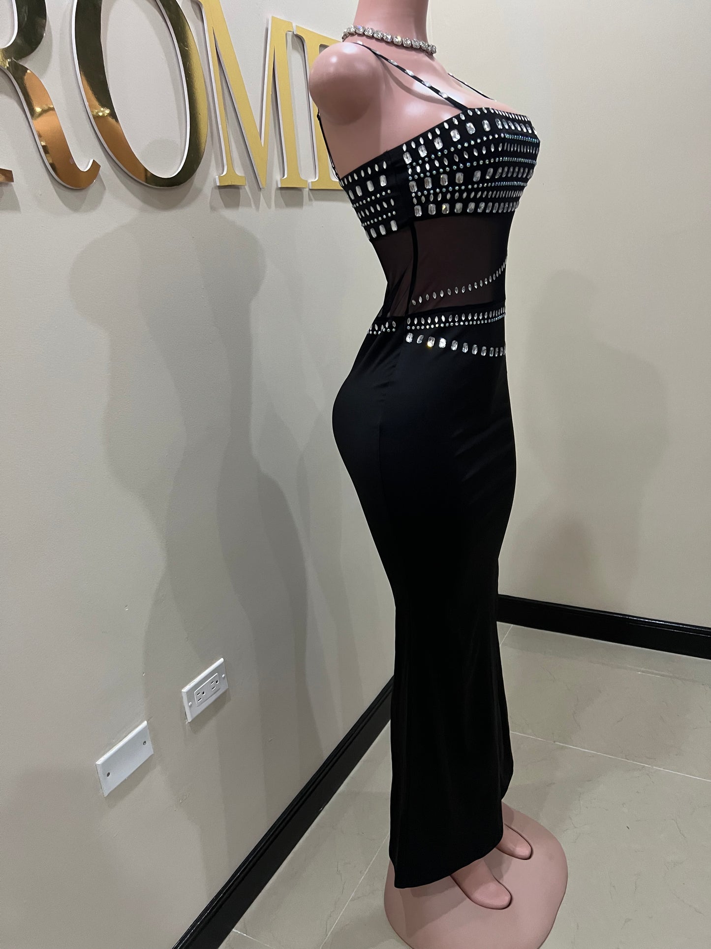 Blair Crystal Dress (Black)