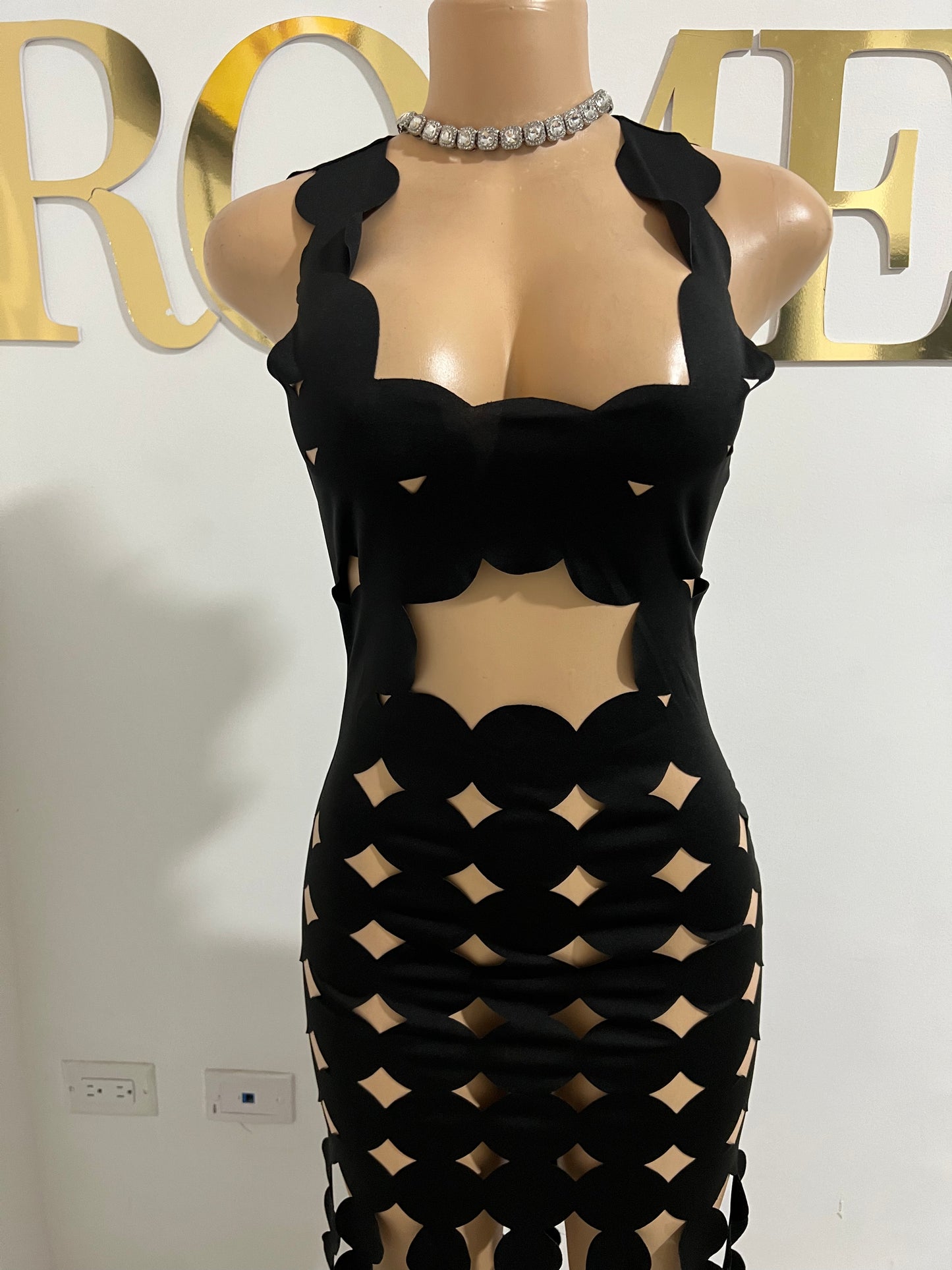 Tracy Cut Out Dress (Black)