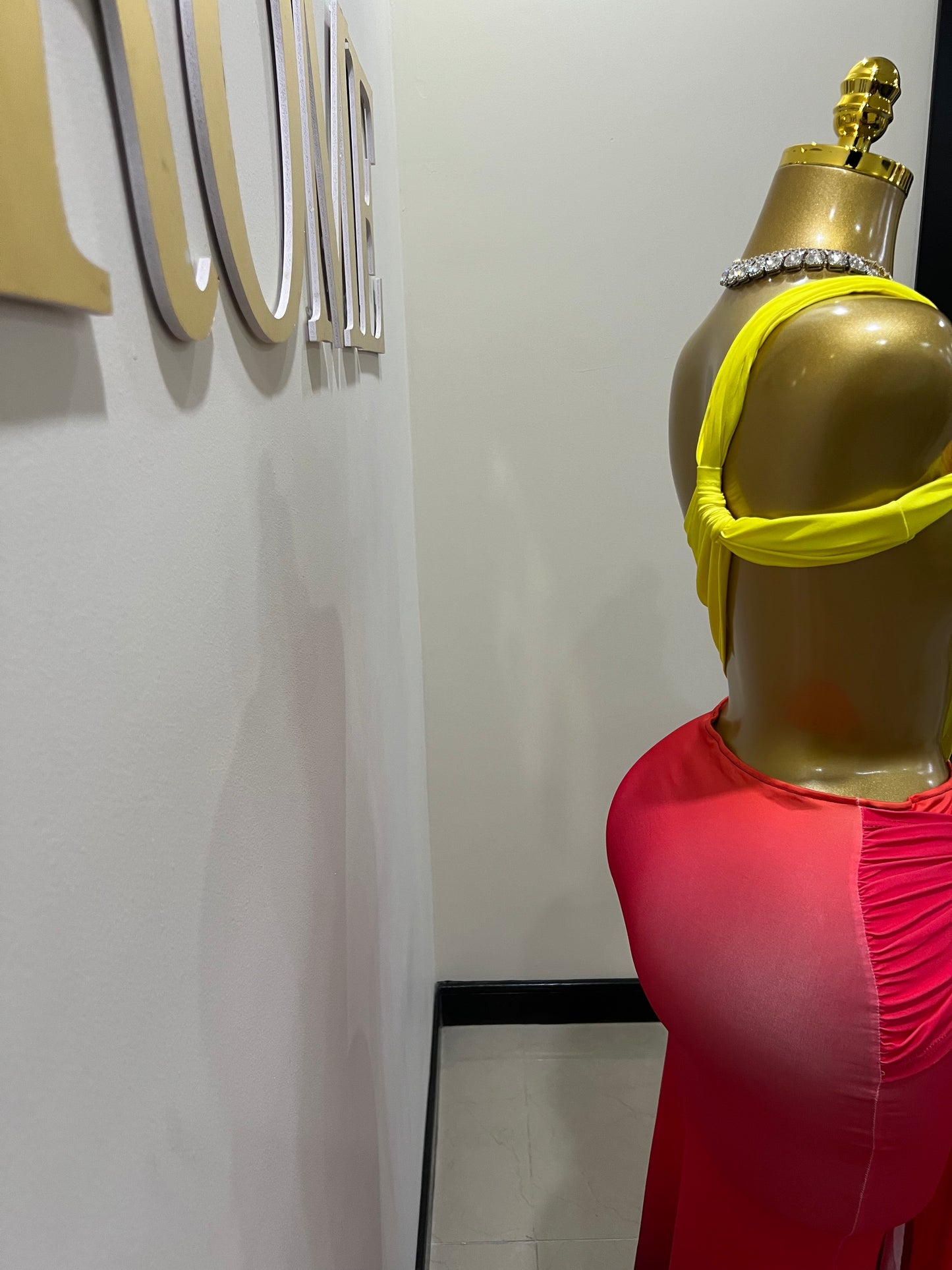 Emma Giselle Multi Dress (Red)